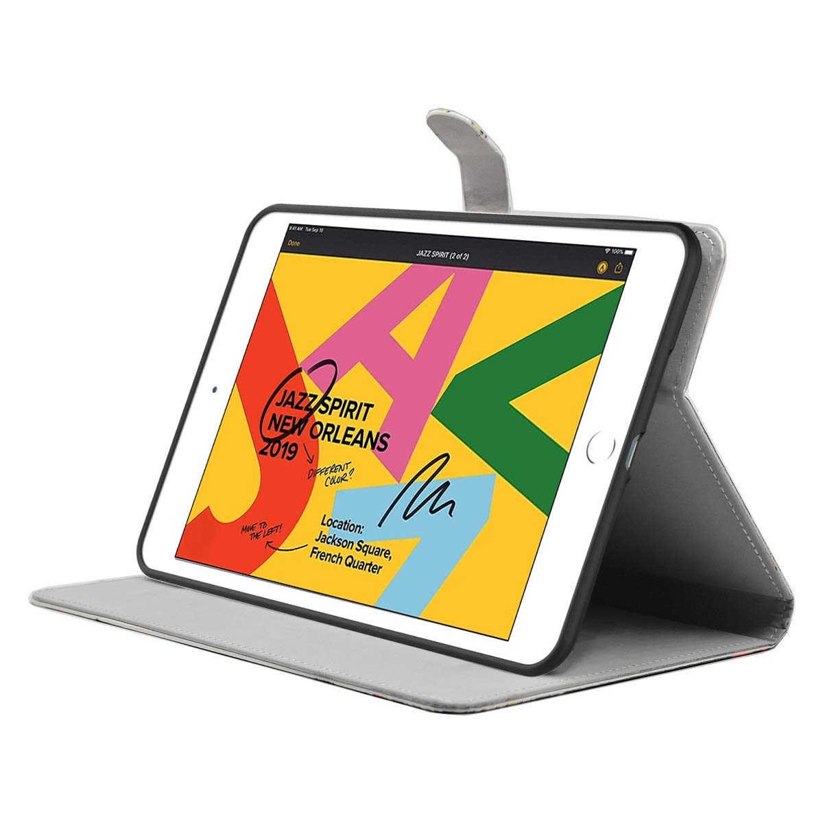 YHB iPad 10.2 inch Case (9th/8th/7th Generation 2021/2020/2019) - Ocean Theme PU Leather Stand Cover with Multiple Viewing Angles & Soft TPU Protection - Sea Turtle Design - Perfect for Work, Study, and Travel