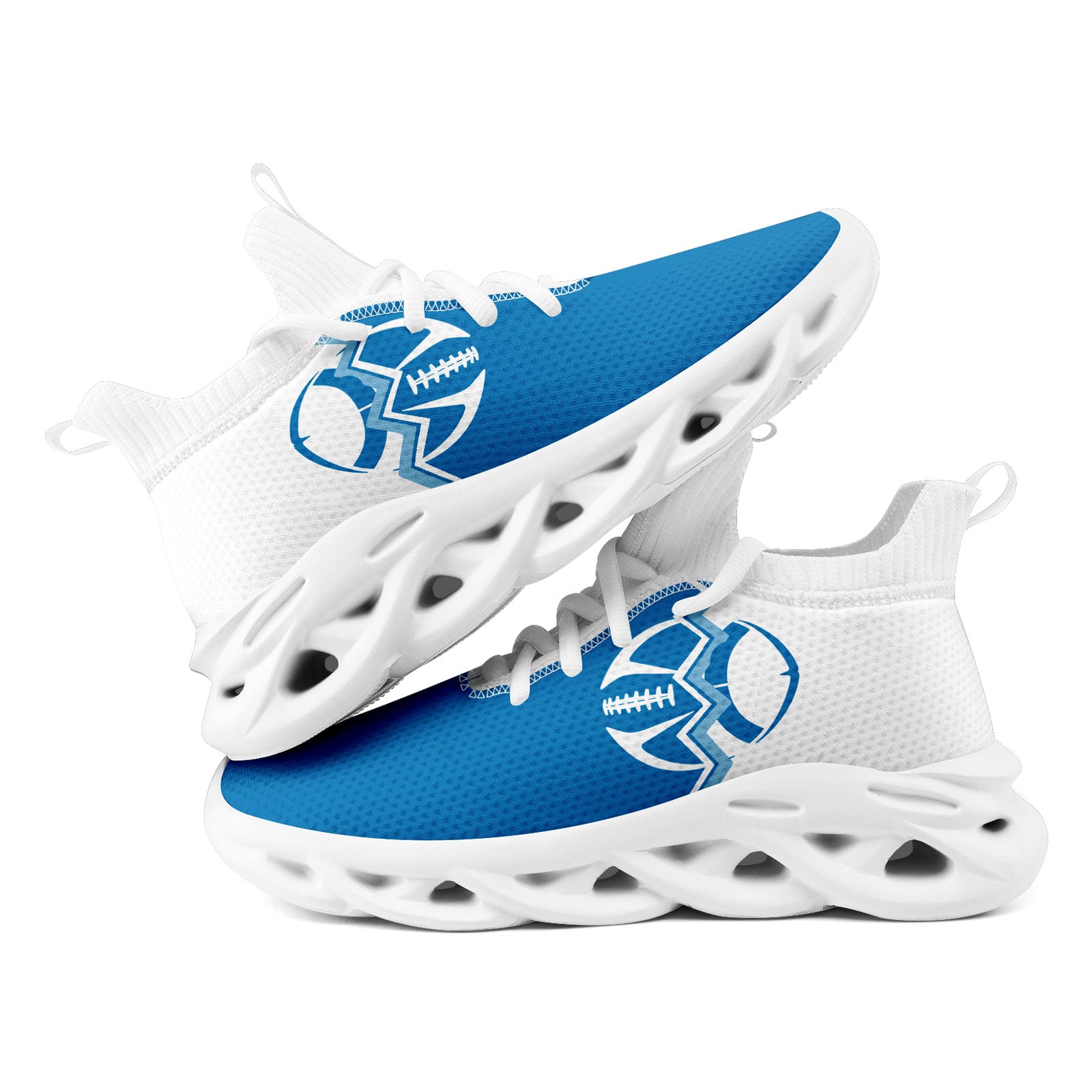 Custom Blue & White Michigan Maxsoul Sneakers - Personalized Basketball Shoes FN030A D028017 6 for Men's Sports & Casual Wear
