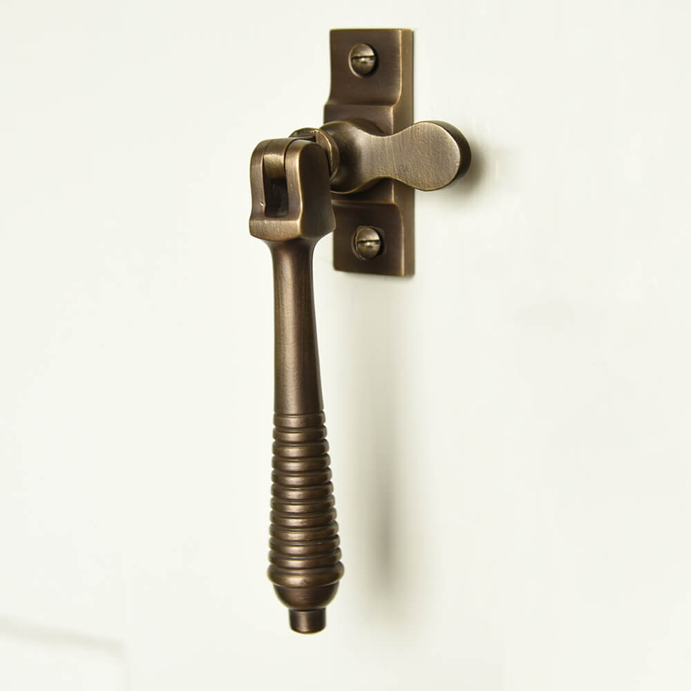 Vintage Distressed Antique Brass Beehive Casement Window Fastener - Rustic Home Decor for Cottage, Farmhouse & Victorian Style Windows