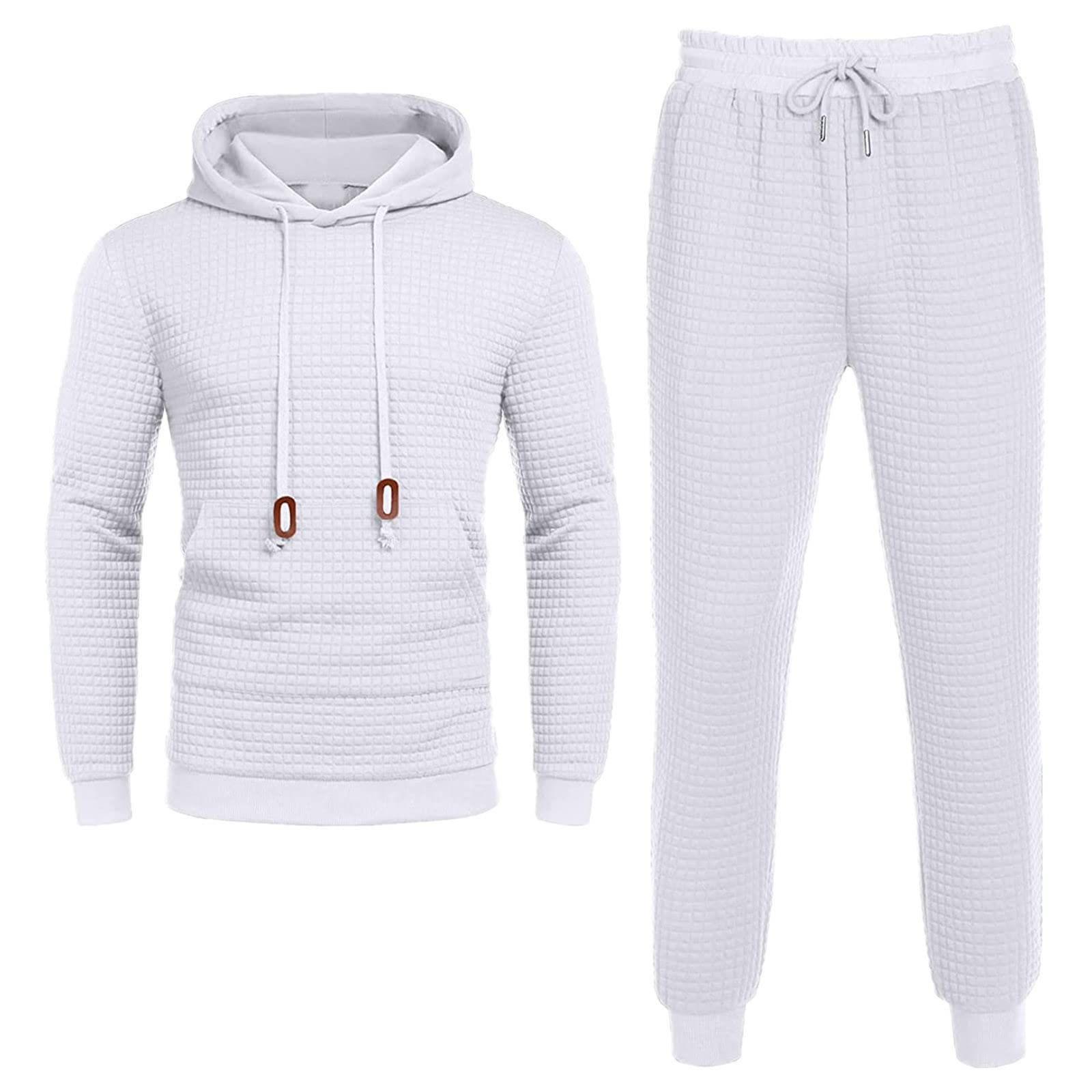 JUNGE Men's 2-Piece Jogging Suit Set - Athletic Hoodie & Sweatpants Tracksuit for Running, Gym & Casual Wear | Comfortable Activewear for Men
