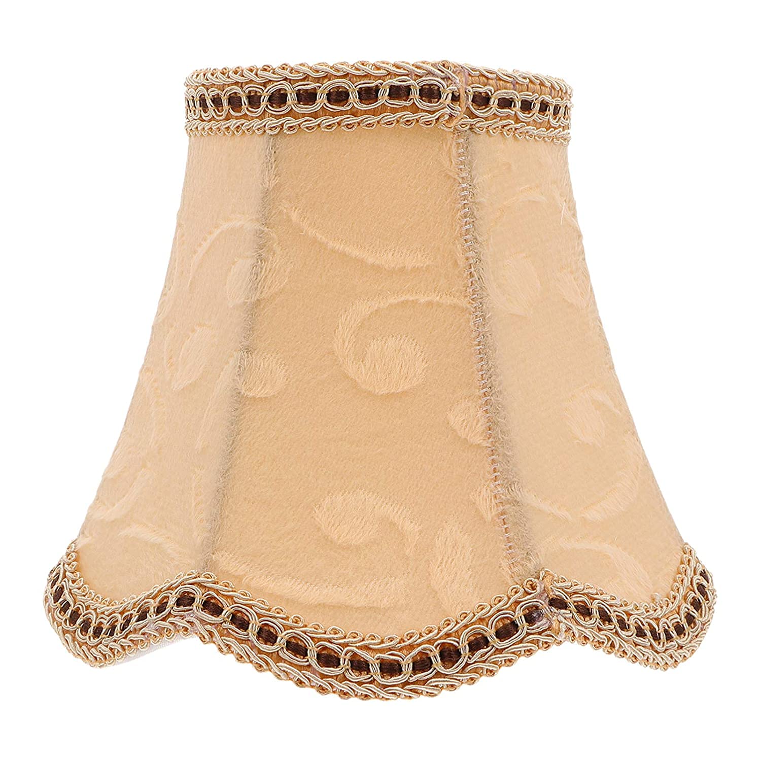 FDSF Clip-On Fabric Table Lamp Shade - Drum Style Light Cover for Floor Lamps, Home Decor in Apricot Color | Perfect for Living Room, Bedroom & Office Lighting