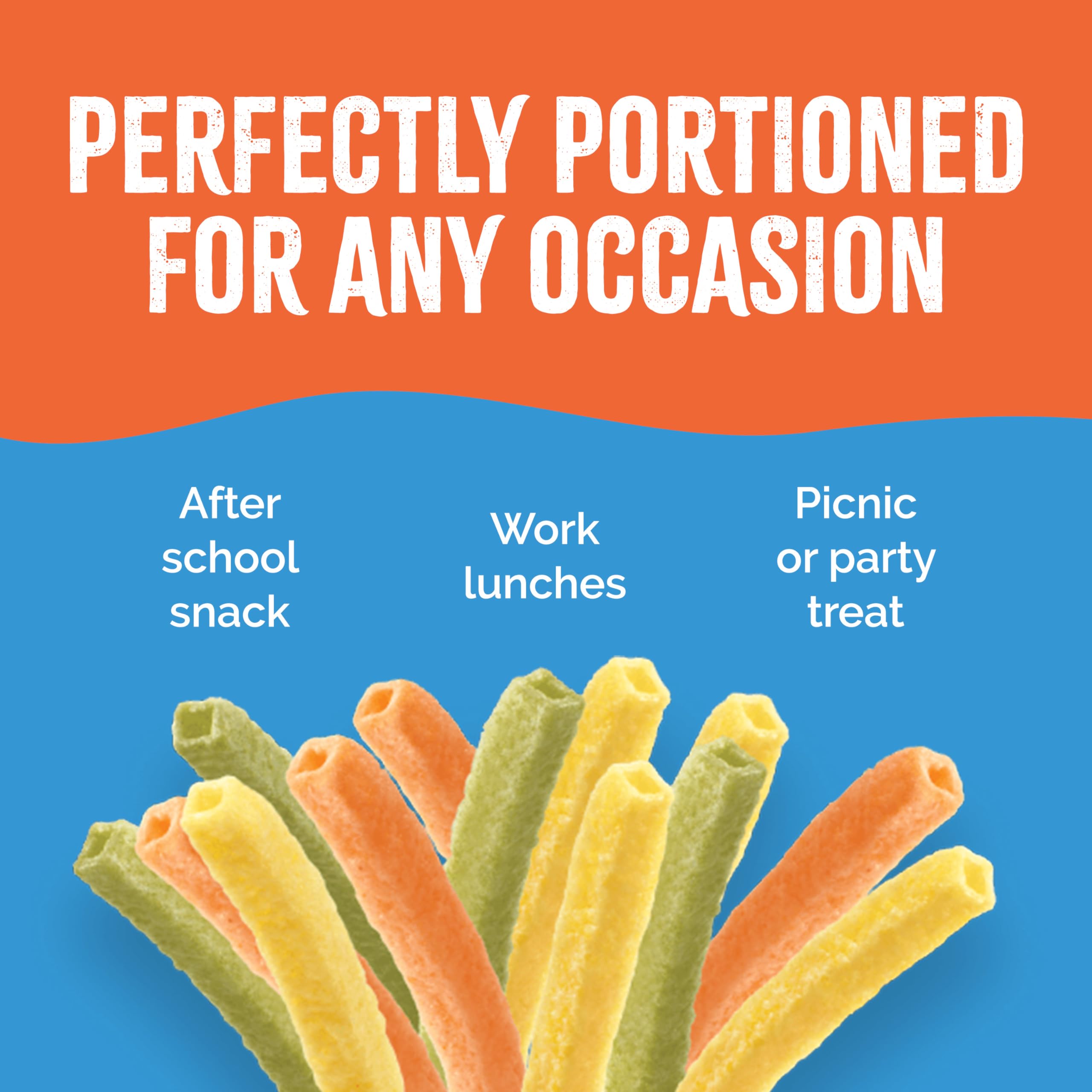 Sensible Portions Veggie Straws - Zesty Ranch Flavor, Gluten-Free, Non-GMO, Healthy Snack Chips, 2.25oz Bags (Pack of 6) | Perfect for Lunchboxes, Parties, and On-the-Go Snacking