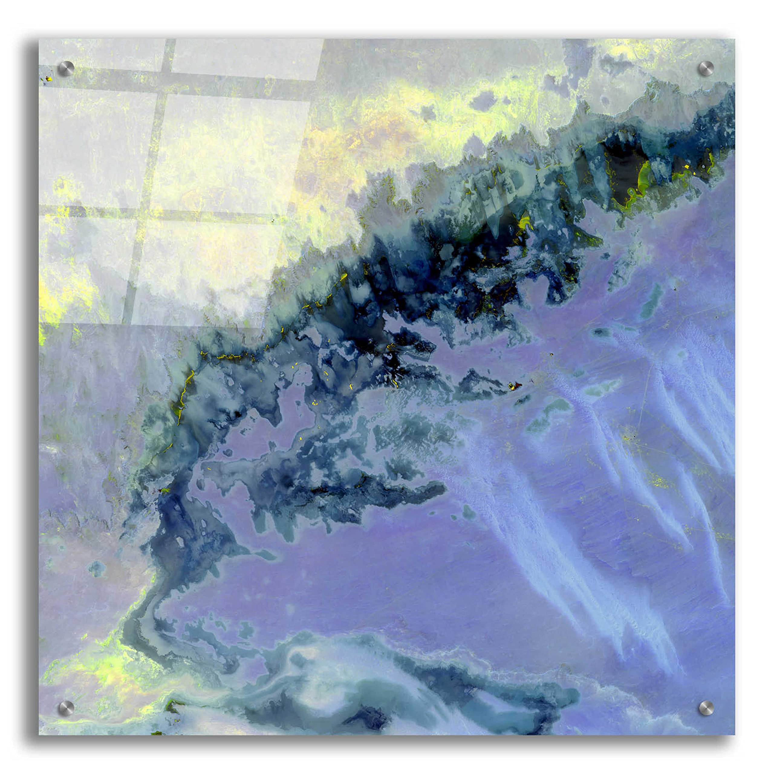 Epic 'Earth as Art: Lurking Madness' Acrylic Glass Wall Art - 24x24 Inches Modern Abstract Canvas Print - Perfect for Living Room, Bedroom & Office Decor
