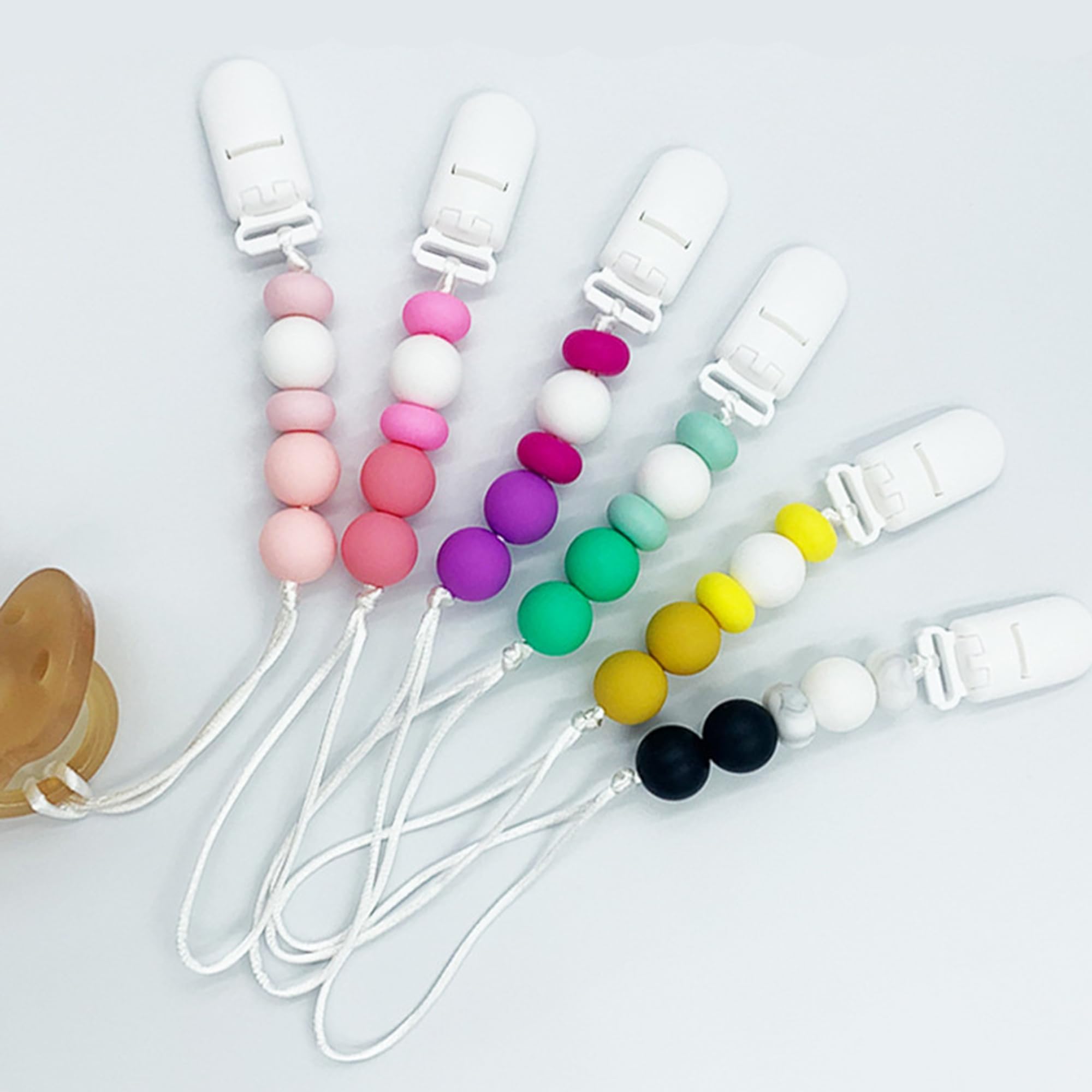 100-Pack 15mm Ribbon Pacifier Clips - Plastic Suspender Clips for DIY Baby Teething Toys, Blankets, Dummy Bibs & Leashes (Black) - Perfect for Baby Shower Gifts & Nursery Organization