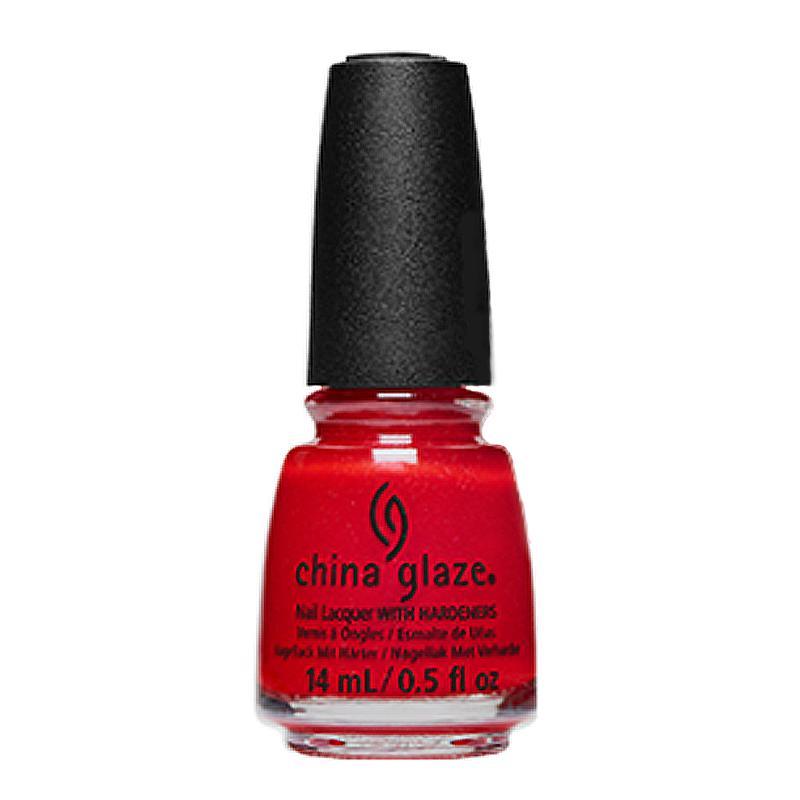 China Glaze Santa Monica Claus Nail Polish - 0.5 oz / 15ml - #84912 - Holiday Red Nail Lacquer for Christmas Parties & Winter Manicures