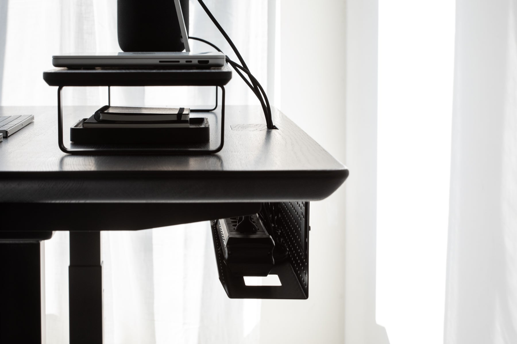 Under Desk Organizer Grid - Cable Management & Storage Solution for Home Office, Gaming Setup & Workspace Organization