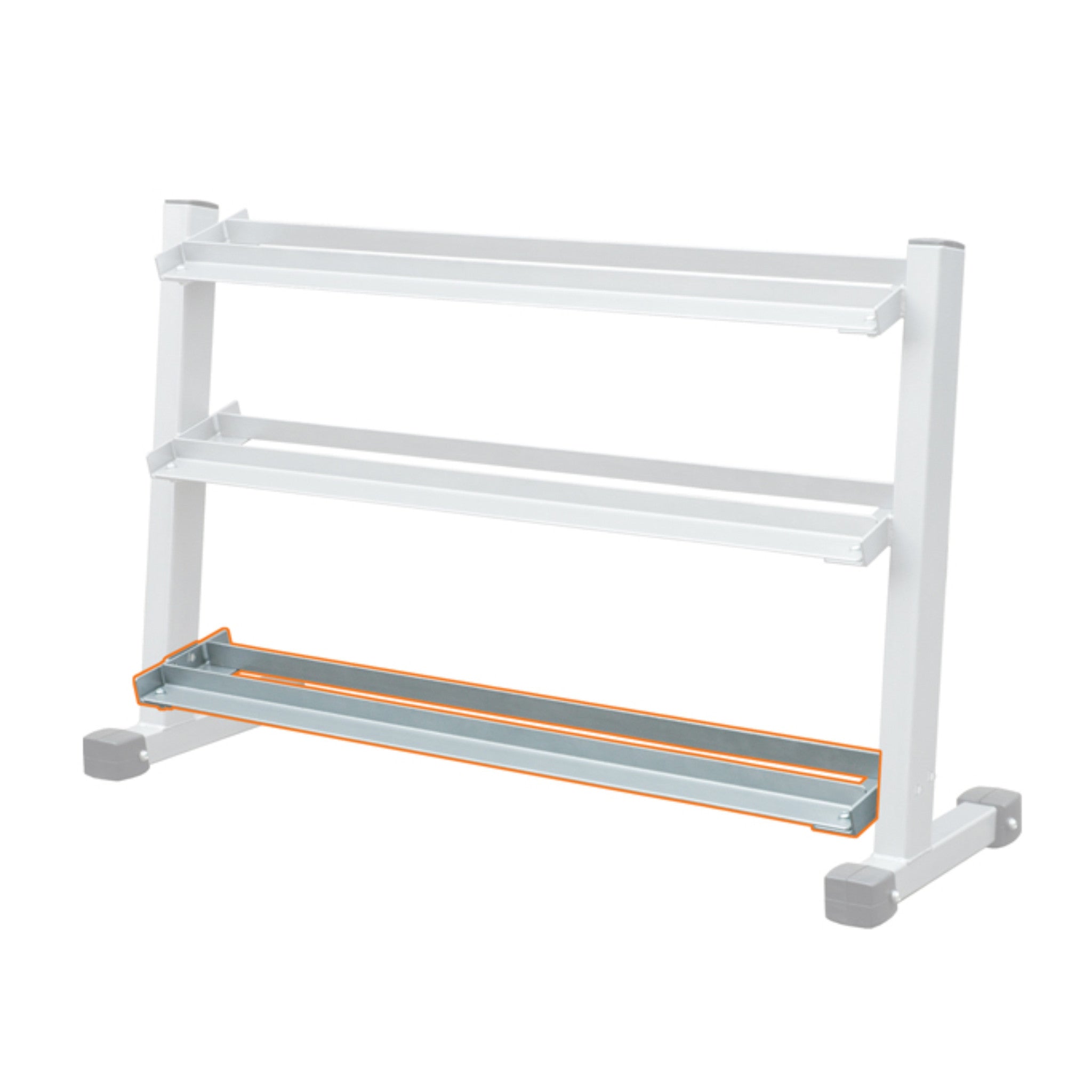 Vo3 Impulse Series 3rd Tier Dumbbell Rack for 4' Weight Stand - Perfect for Home Gym & Commercial Fitness Centers