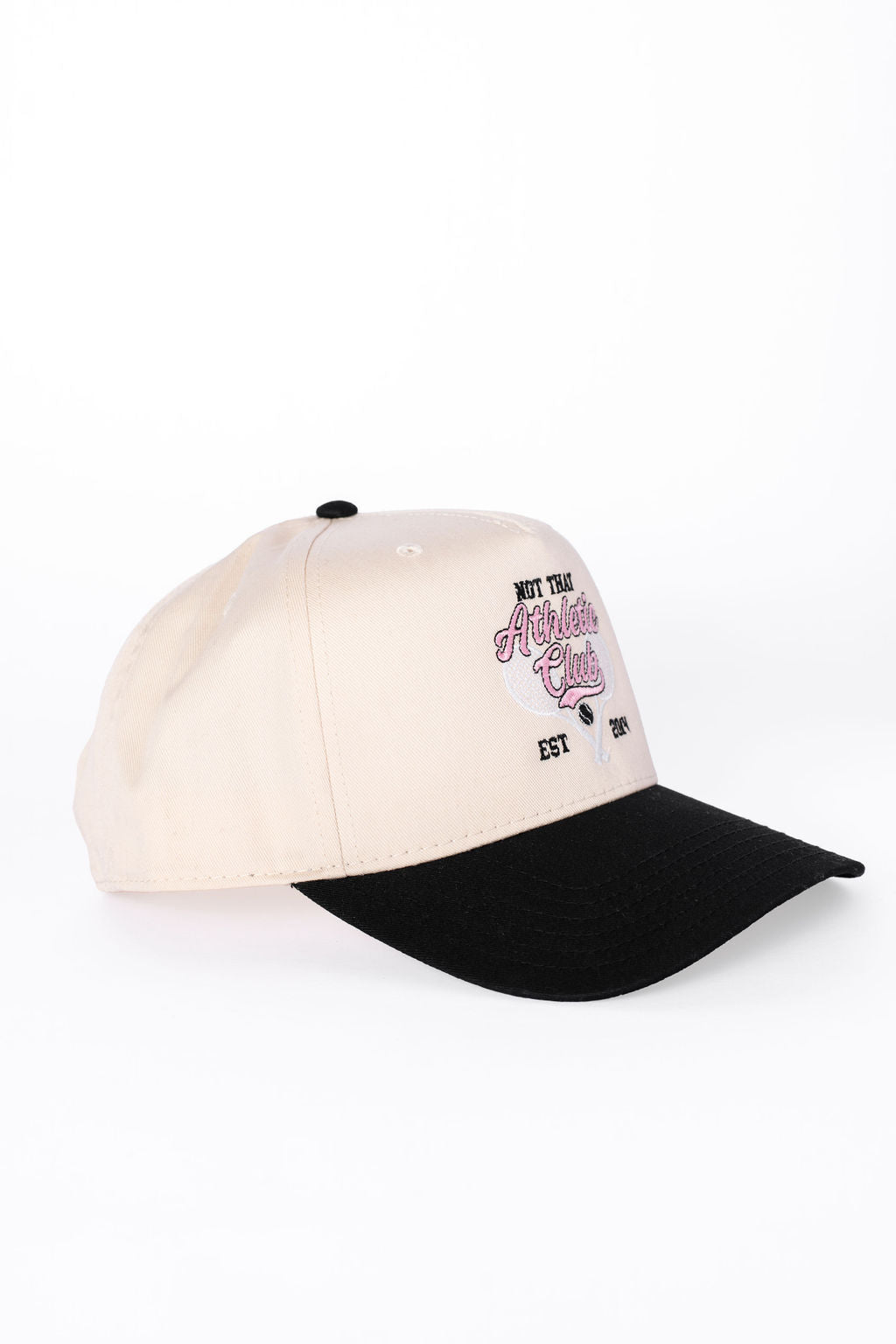 Not That Athletic Club Black & Natural Baseball Cap - Adjustable Unisex Dad Hat for Men & Women - Perfect for Outdoor Sports, Casual Wear & Sun Protection