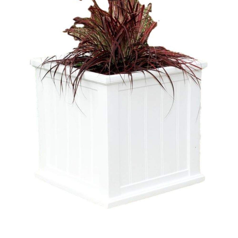 Self Watering Square Planter Box - Plastic Indoor/Outdoor Vertical Garden Flower Pot for Landscaping, Gardening with Free E-Book | Perfect for Balcony, Patio, and Small Space Gardening
