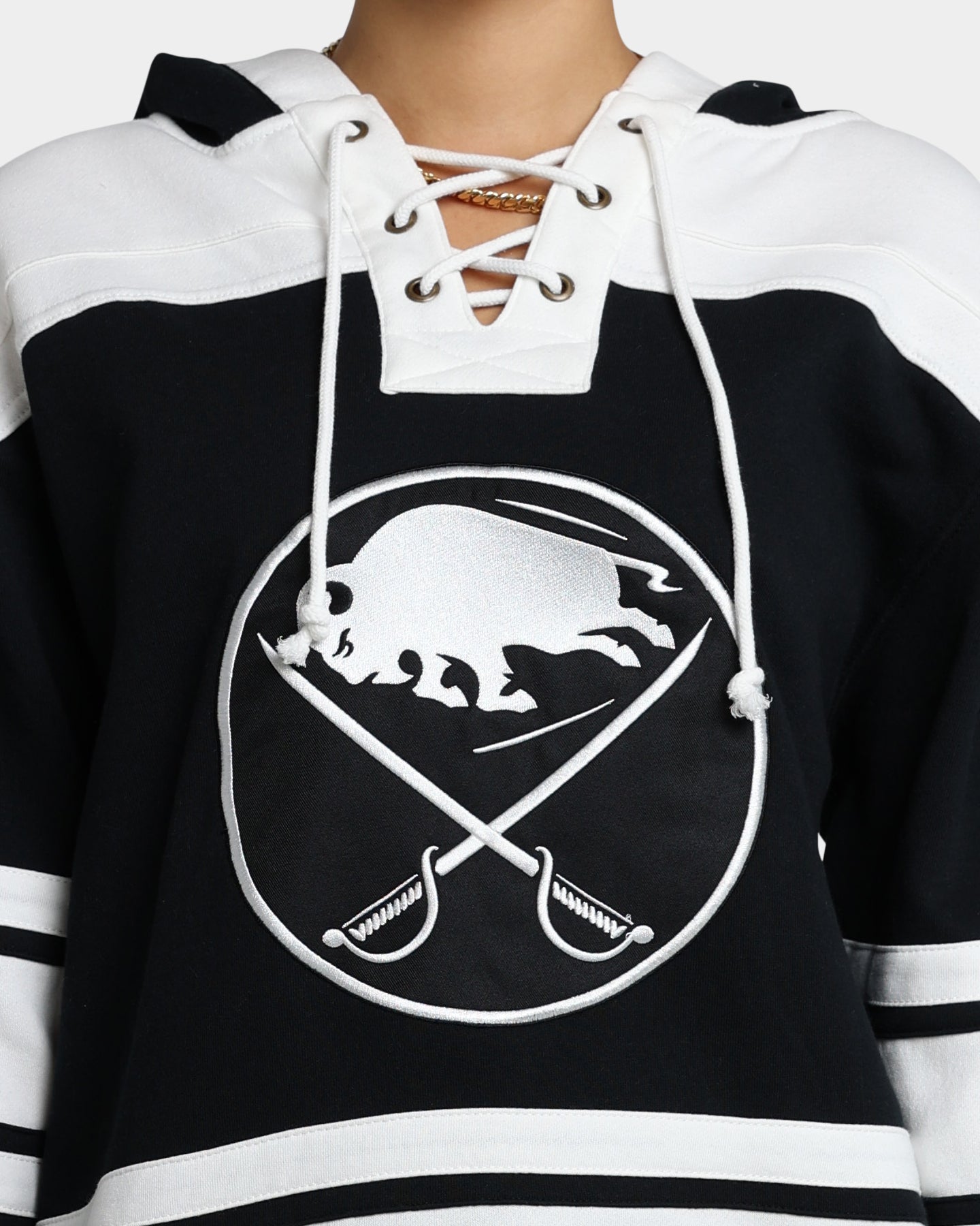 47 Brand Buffalo Sabres Superior Lacer Hoodie - Jet Black NHL Hockey Fan Apparel for Men & Women - Perfect for Game Day, Tailgating & Cold Weather