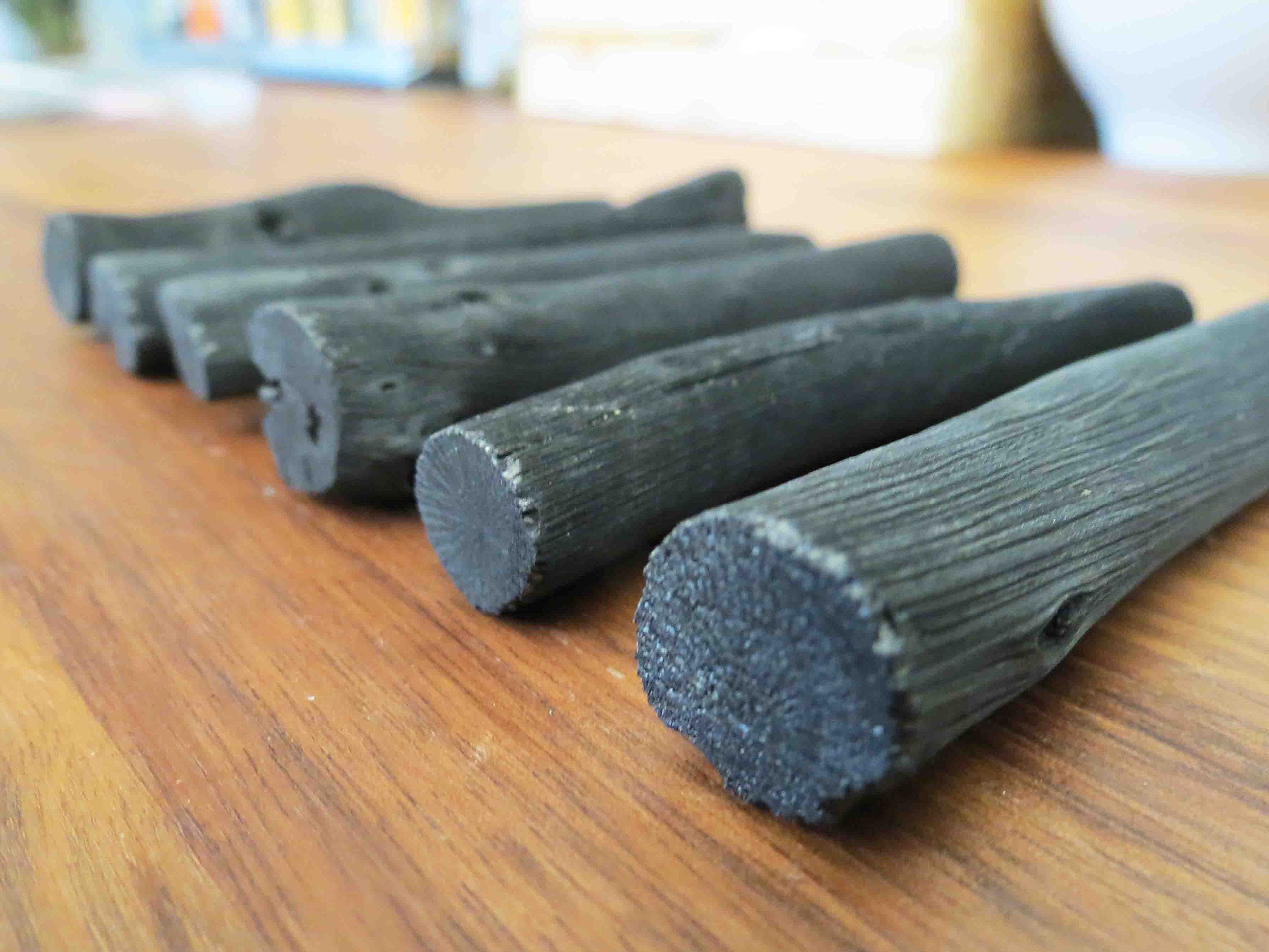 Premium Tosa Binchotan Charcoal Water Purifying Sticks - Natural Water Filter for Great-Tasting Drinking Water (6 Sticks) - Perfect for Personal Water Bottles, Travel & Camping Hydration