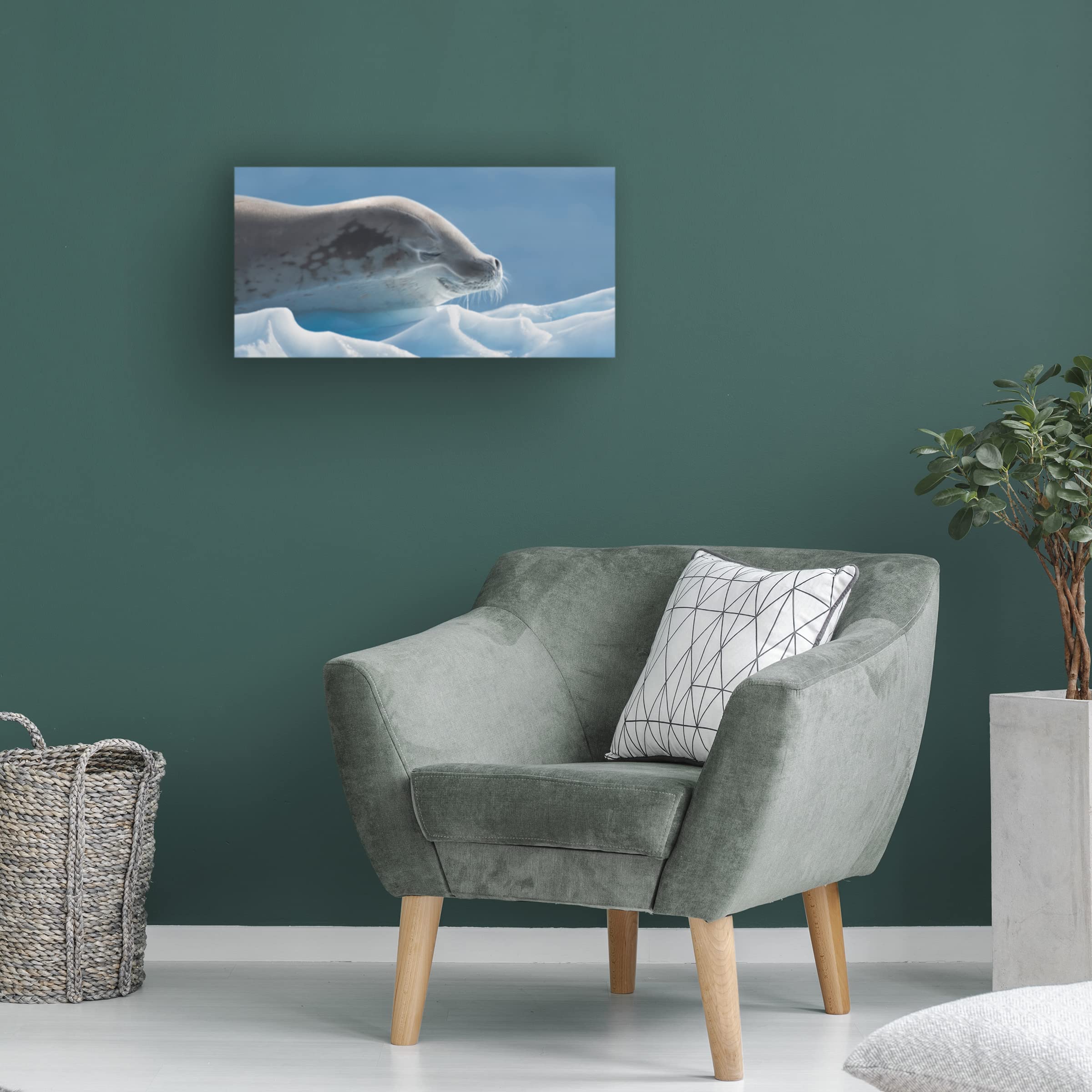 Trademark Fine Art 'Peaceful' Canvas Wall Art by Yun Wang - Serene Landscape Painting for Living Room, Bedroom & Office Decor