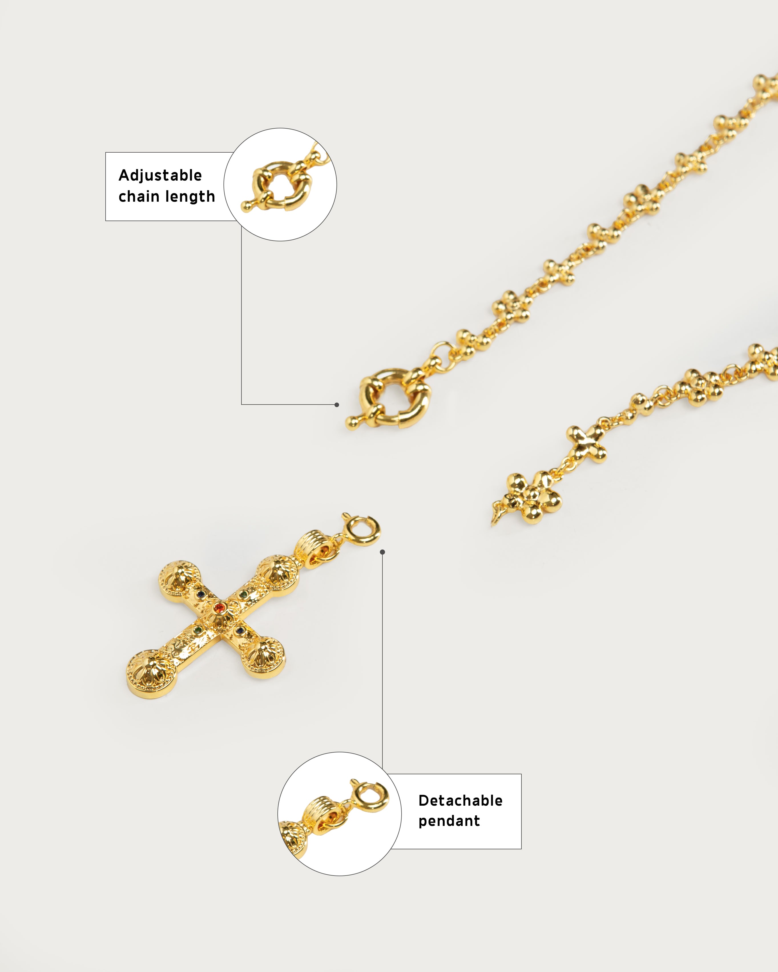 Daisy Molecule Chain Necklace - Dainty Floral Pendant Jewelry for Women - Perfect for Everyday Wear, Date Nights & Special Occasions