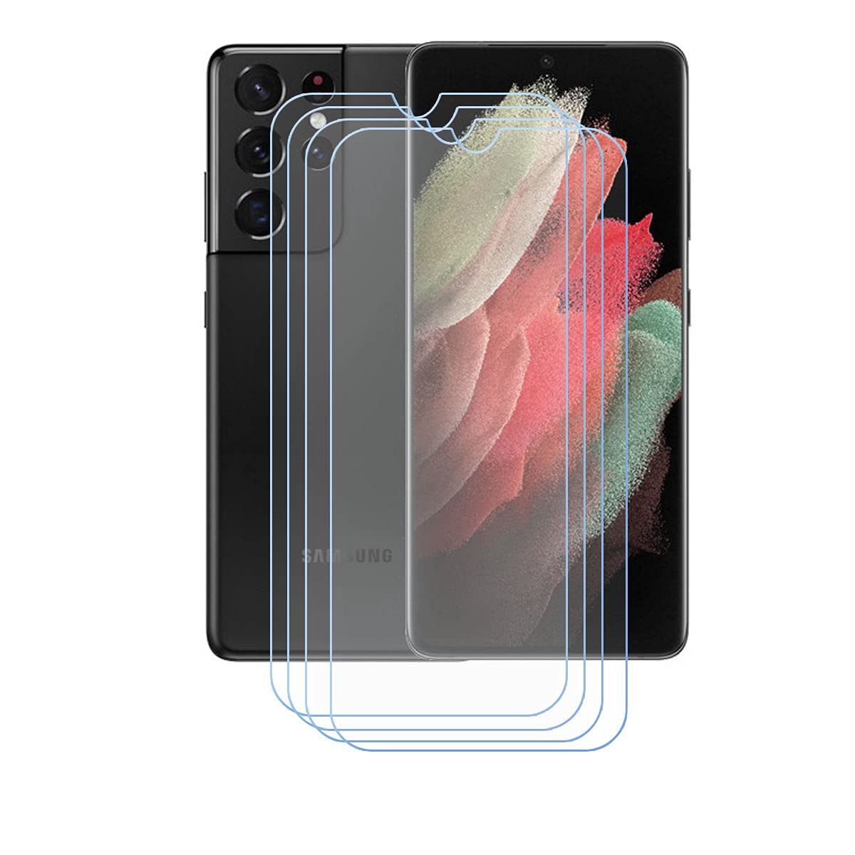 Samsung Galaxy S21 Ultra Screen Protector 4 Pack - HD Clear Tempered Glass for Daily Protection