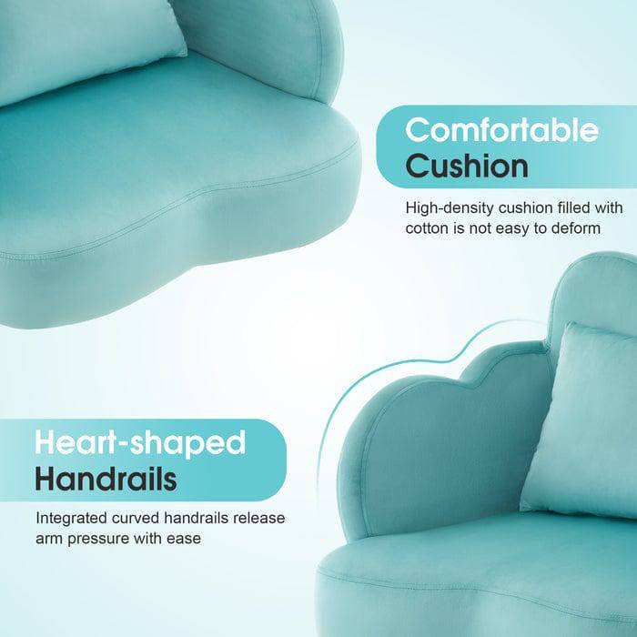 Professional Cotton Candy Manicure Chair for Salon & Spa - Ergonomic Nail Salon Stool with Adjustable Height - Perfect for Pedicures, Manicures, and Beauty Treatments