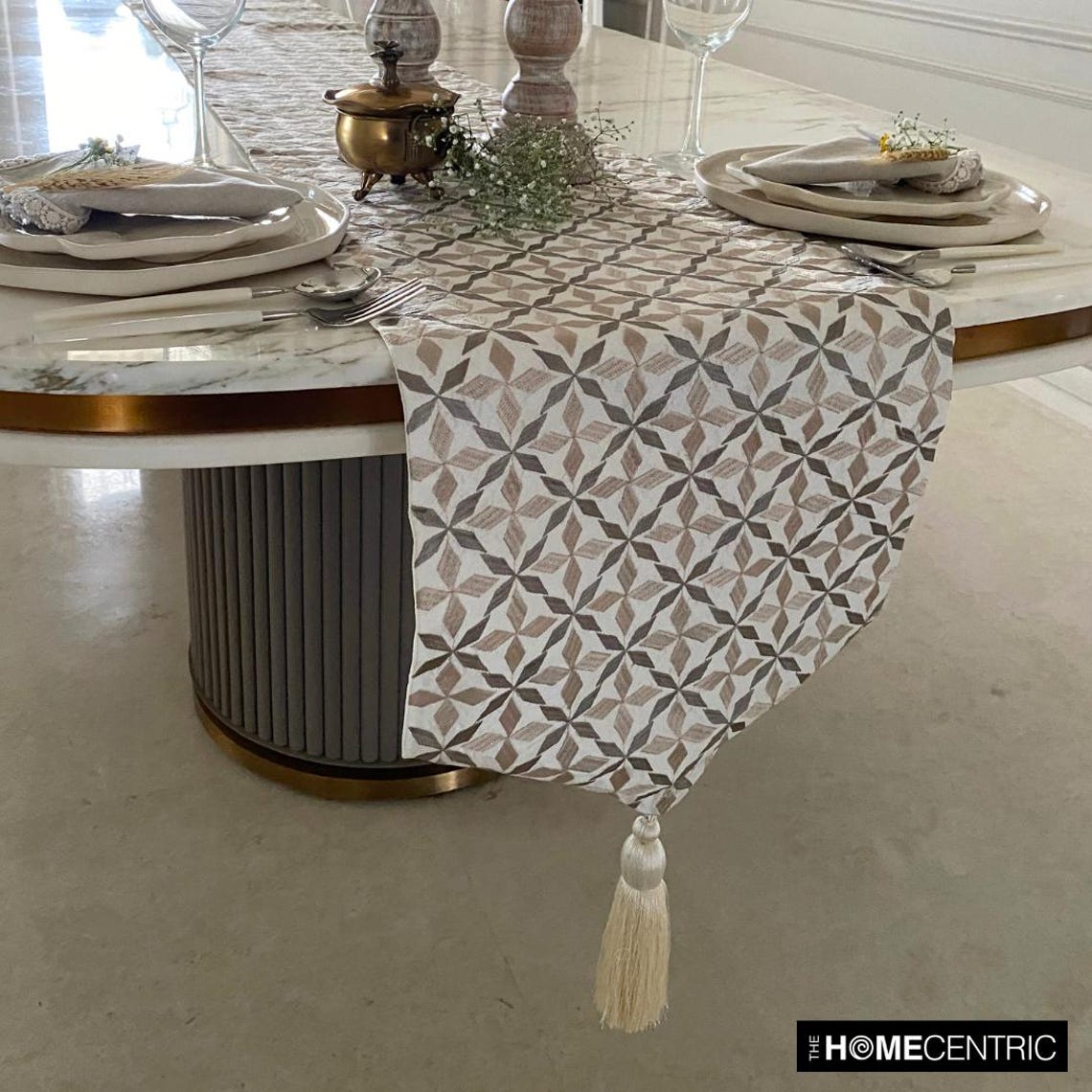 Adore Ivory Linen Decorative Table Runner - Elegant Dining Table Decor for Weddings, Parties & Holiday Celebrations
