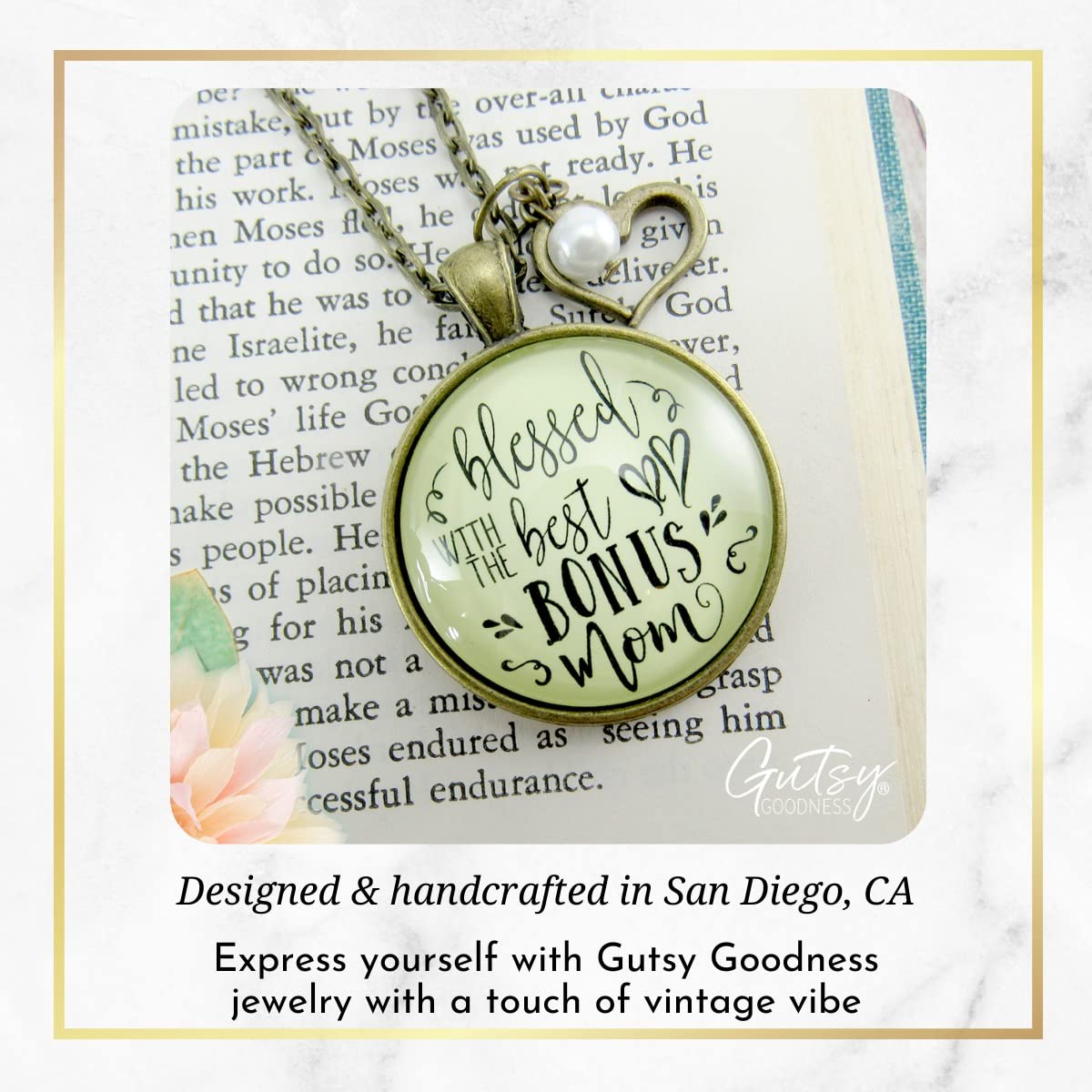 Best Bonus Mom Necklace - Meaningful Stepmom & Godmother Jewelry Gift for Mother's Day, Birthday & Appreciation | Elegant Symbolic Pendant for Special Women in Your Life