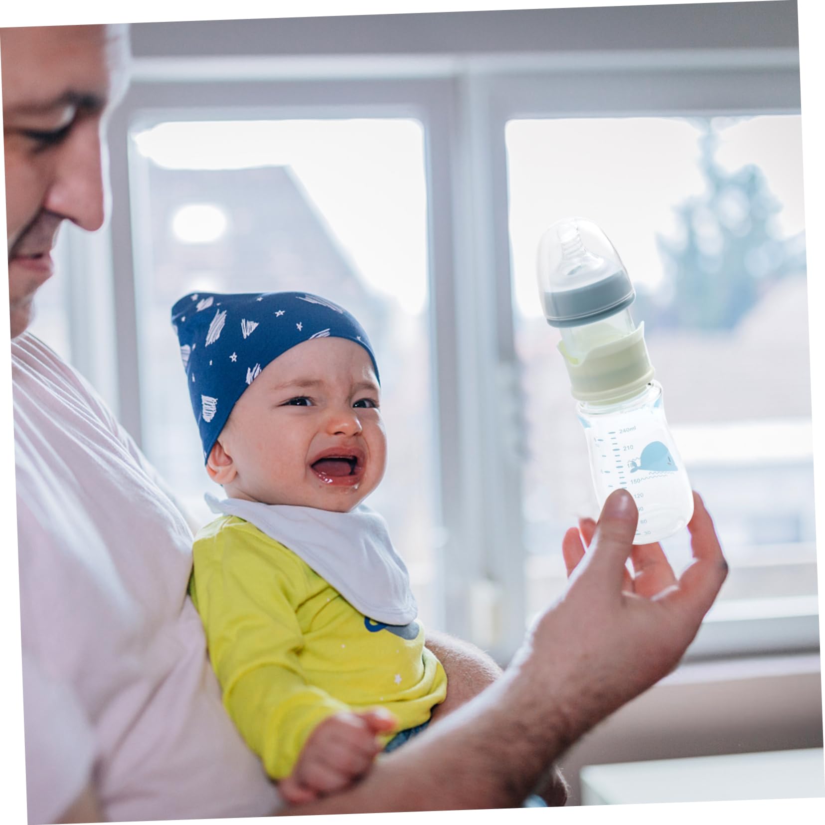 HEMOTON 5-Piece Glass Baby Bottle Set - BPA-Free Milk Storage Containers for Breastfeeding & Formula - Perfect for Travel, Daycare & Outdoor Activities