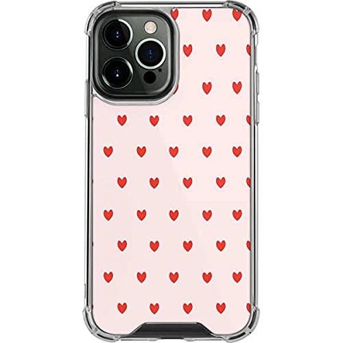 Skinit Clear Phone Case for iPhone 13 Pro Max - Pink & Red Hearts Design | Protective Slim Cover with Scratch Resistance | Perfect for Everyday Use, Valentine's Gifts & Fashion Accessories