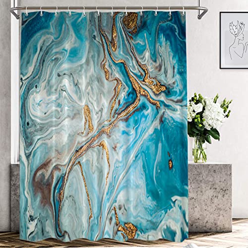 Abstract Psychedelic Fluid Turquoise Greenb