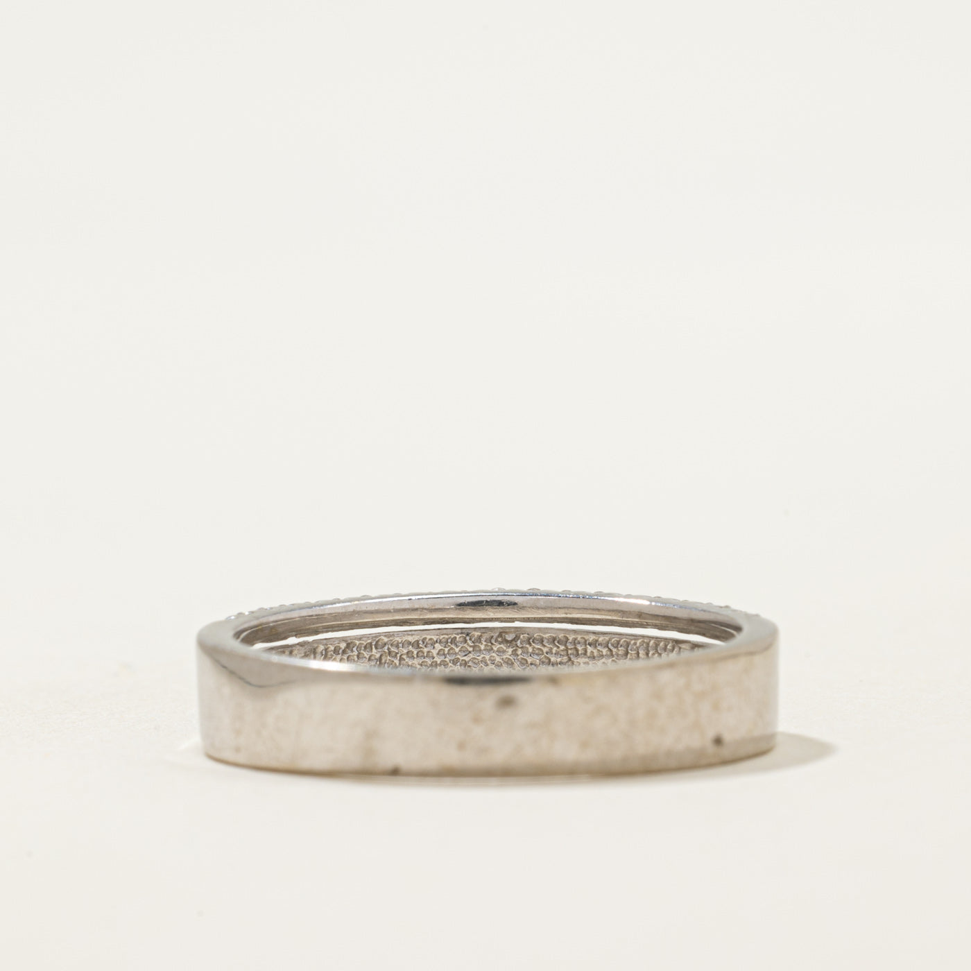Semi Eternity Diamond Wedding Band Ring - 0.11ctw Round Cut Diamonds - Size 8 - Perfect for Anniversary, Engagement & Bridal Jewelry Gifts