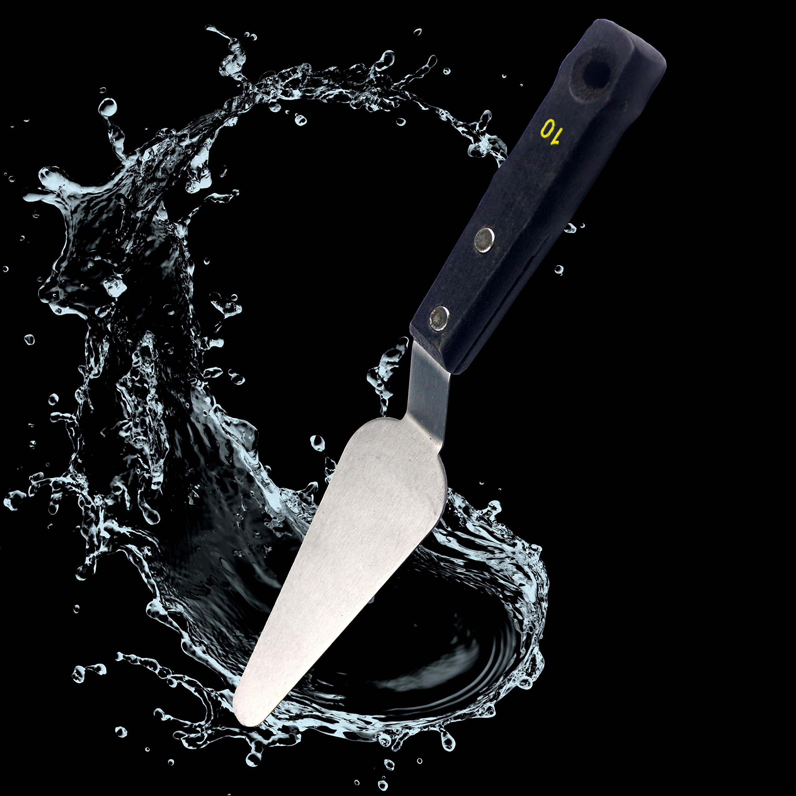 5-Piece Large Stainless Steel Painting Knife Set by AebDerp - Professional Acrylic Palette Knives for Artists - Perfect for Oil Painting, Canvas Art & Texture Creation