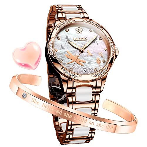 6610 White Face Rose Gold Strap