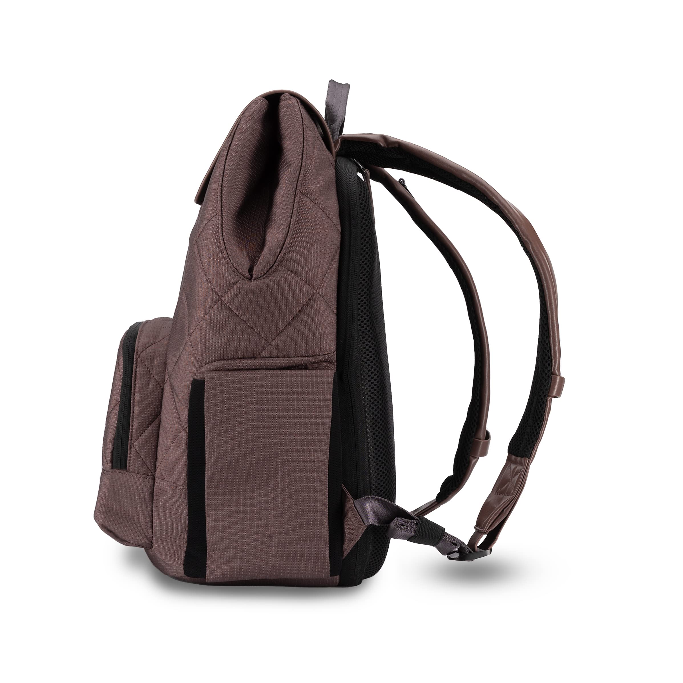 Jojo Diaper Bag Backpack with Fold Out Changing Station - Eco-Friendly Baby Bag for Parents, Waterproof & Spacious (Baked Oak) | Perfect for Travel, Daycare & On-the-Go Parenting