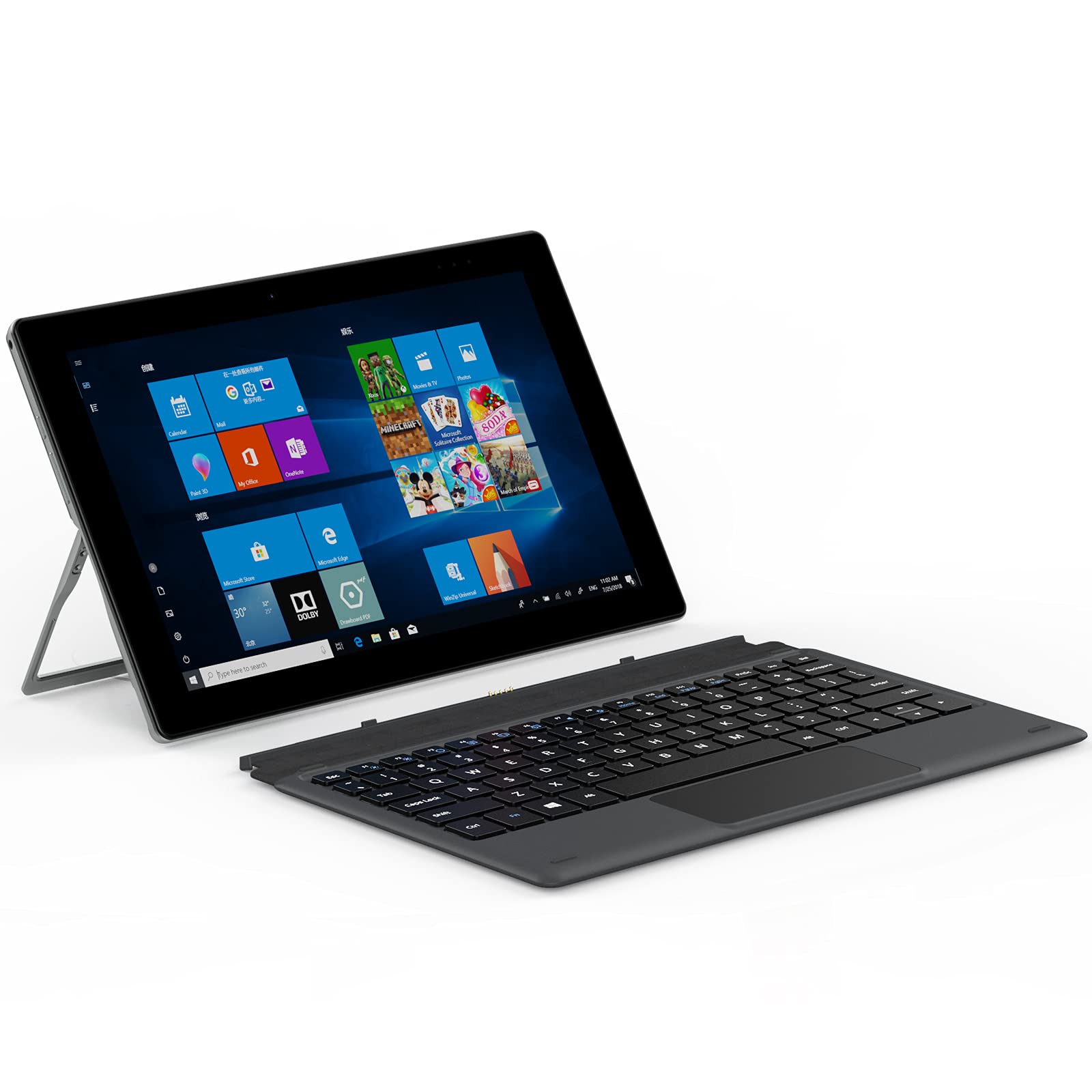 ALLDOCUBE iWork20 2-in-1 Laptop Tablet with Detachable Keyboard - 10 Inch Windows 10 Pro Tablet PC, Intel Celeron N4020 Processor, 4GB RAM 128GB Storage, HDMI Output - Perfect for Work, Study & Entertainment