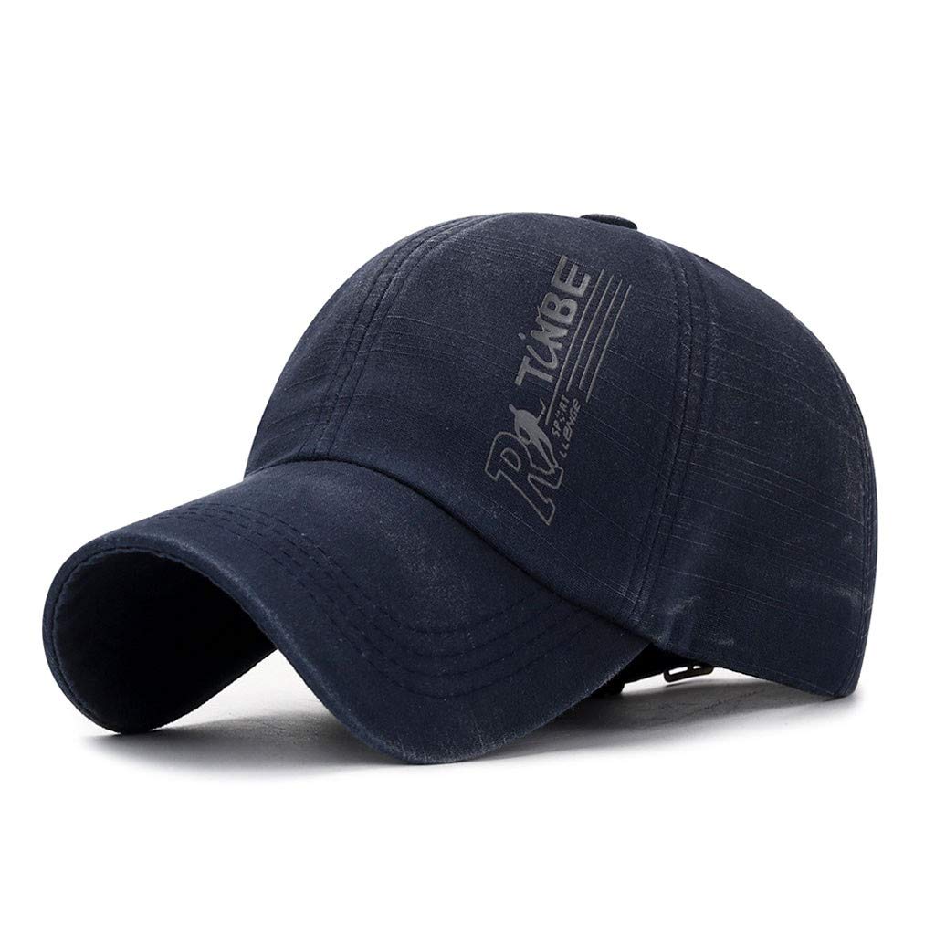 Biker Racing Trucker Hat - Unisex Cotton Baseball Cap for Men & Women - Adjustable Motorcycle & Outdoor Sports Hat (Navy Blue, One Size) - Perfect for Motorcycle Riding, Cycling, Hiking & Casual Wear