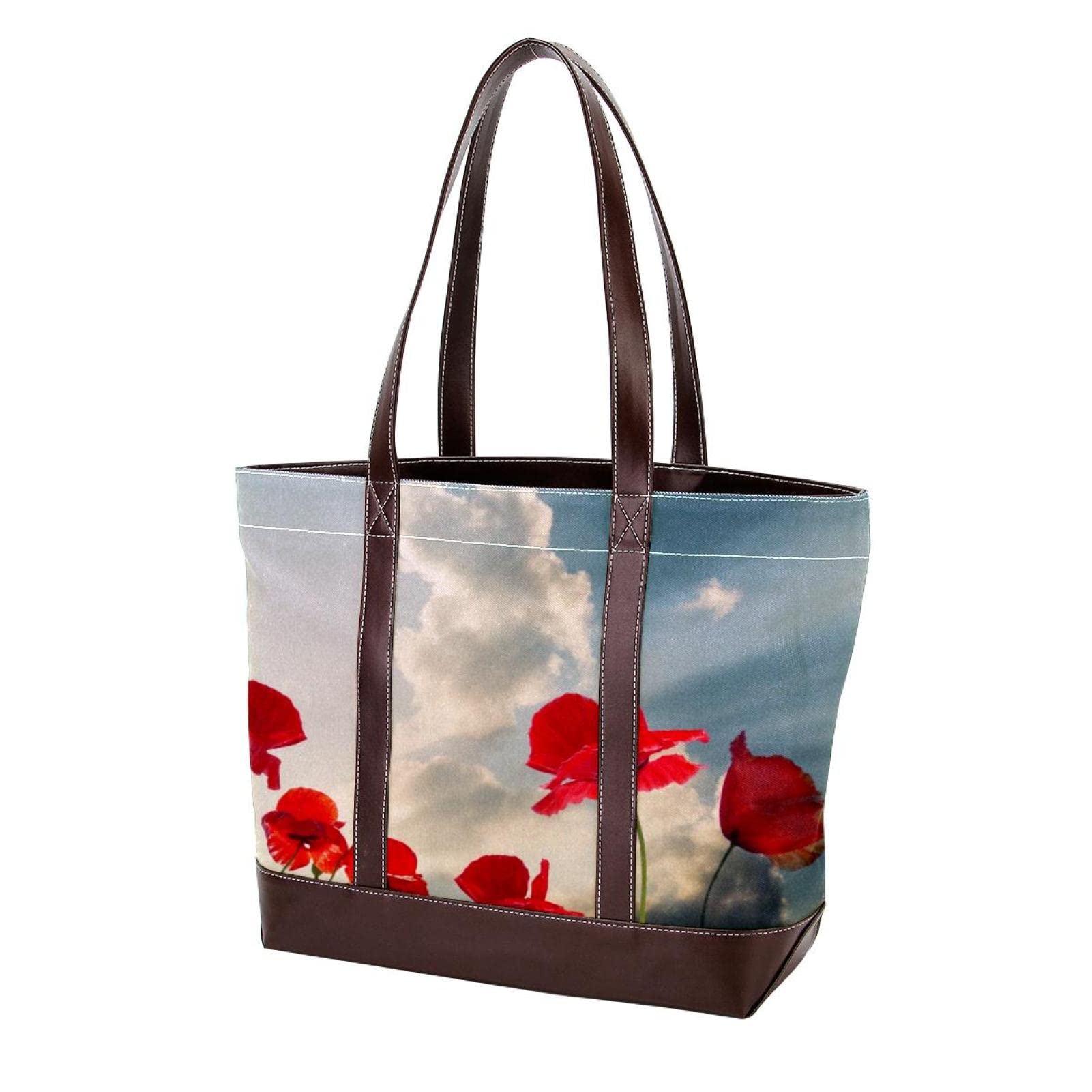 **Stylish Galaxy Print Large Leather Canvas Tote Bags for Women - Top Handle Shoulder Satchel Hobo Purse - Perfect for Work, Travel & Shopping**