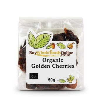 Organic Golden Cherries - Whole Foods Premium Dried Fruit (50g) | Healthy Snack for Hiking, Baking & Gift Baskets