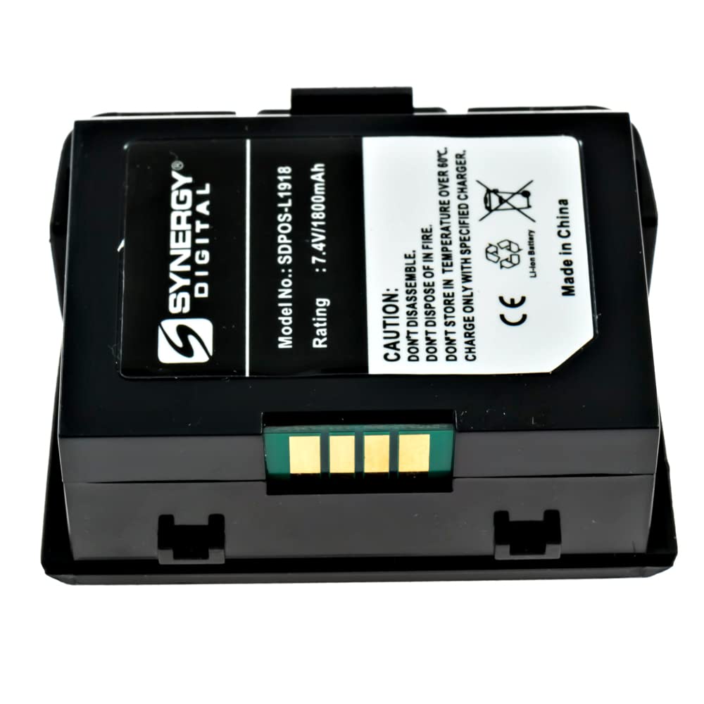 Synergy Digital VeriFone BPK268-001-01-A Replacement Battery Combo Pack - 2 x SDPOS-L1918 Batteries for VeriFone VX520, VX680 POS Systems - Perfect for Retail Stores & Restaurants