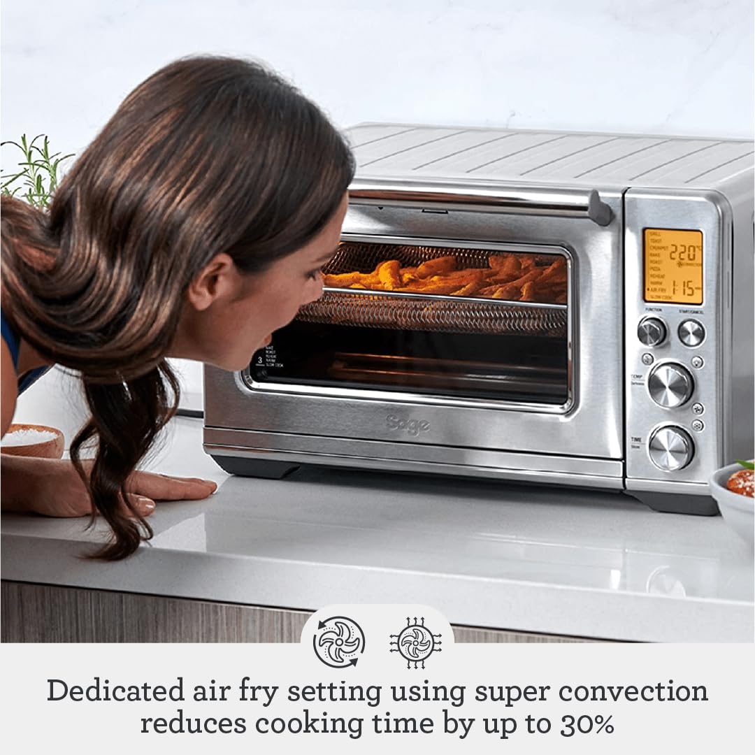 Sage Smart Oven Air Fryer Toaster Oven with Convection - 6-Slice Countertop Oven, SOV860BSS in Brushed Stainless Steel - Perfect for Baking, Roasting, Air Frying & Toasting in Small Kitchens
