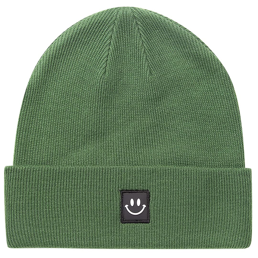 MaxNova Knit Beanie Hat with Smile Face for Men & Women - Warm Winter Skull Cap for Outdoor Activities, Skiing, Snowboarding, and Casual Wear