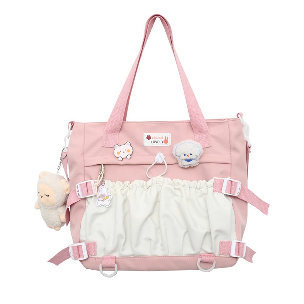 Large Capacity Cute Cartoon Canvas Crossbody Bag for Women - Fashionable Shoulder Purse for Daily Use, Travel & Shopping