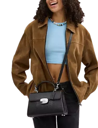 Coach Eliza Top Handle Bag for Women - Stylish Leather Crossbody Purse with Adjustable Strap, Perfect for Work, Travel & Everyday Use