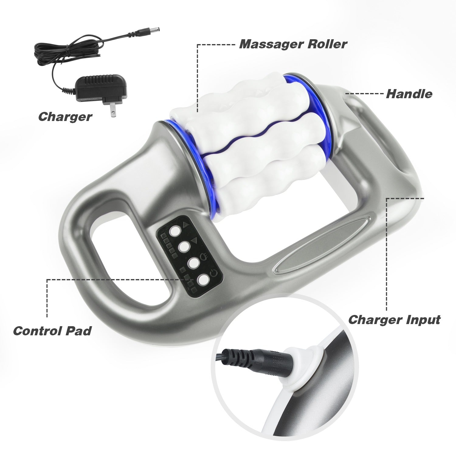 ThermoSlim Cordless Electric Body Massager for Muscle Pain Relief - Portable Gym & Home Use Massage Device for Back, Neck & Shoulder Relaxation