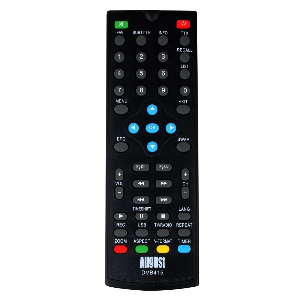 Original August DVB415 Box Replacement Remote Control (RM415) - Compatible with August DVB415 Digital TV Box - Perfect for Home Entertainment & Streaming Setup