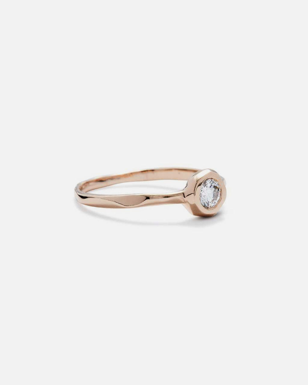 White Diamond Pebble Ring for Women - Elegant Stackable Minimalist Band for Everyday Wear, Anniversary & Wedding Jewelry Gift