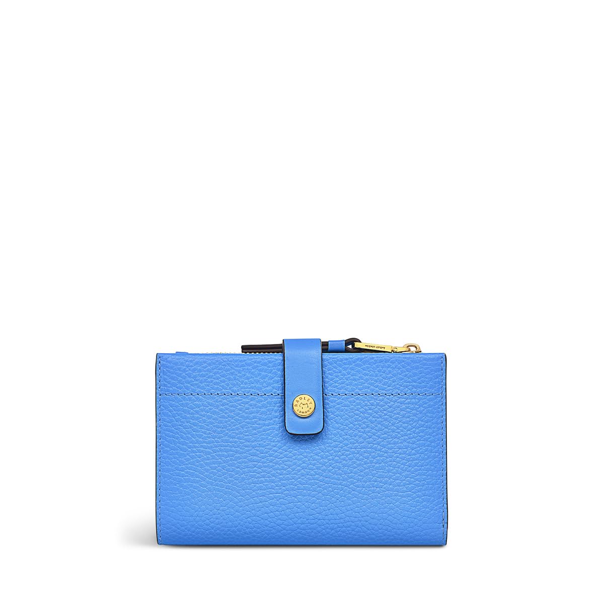 RADLEY London Rivington Genuine Leather Medium Bifold Wallet for Women - Multi-Card Holder with Zipper Pocket | Slim RFID Blocking Wallet in Azure Blue | Perfect Gift for Mother's Day, Travel & Everyday Use