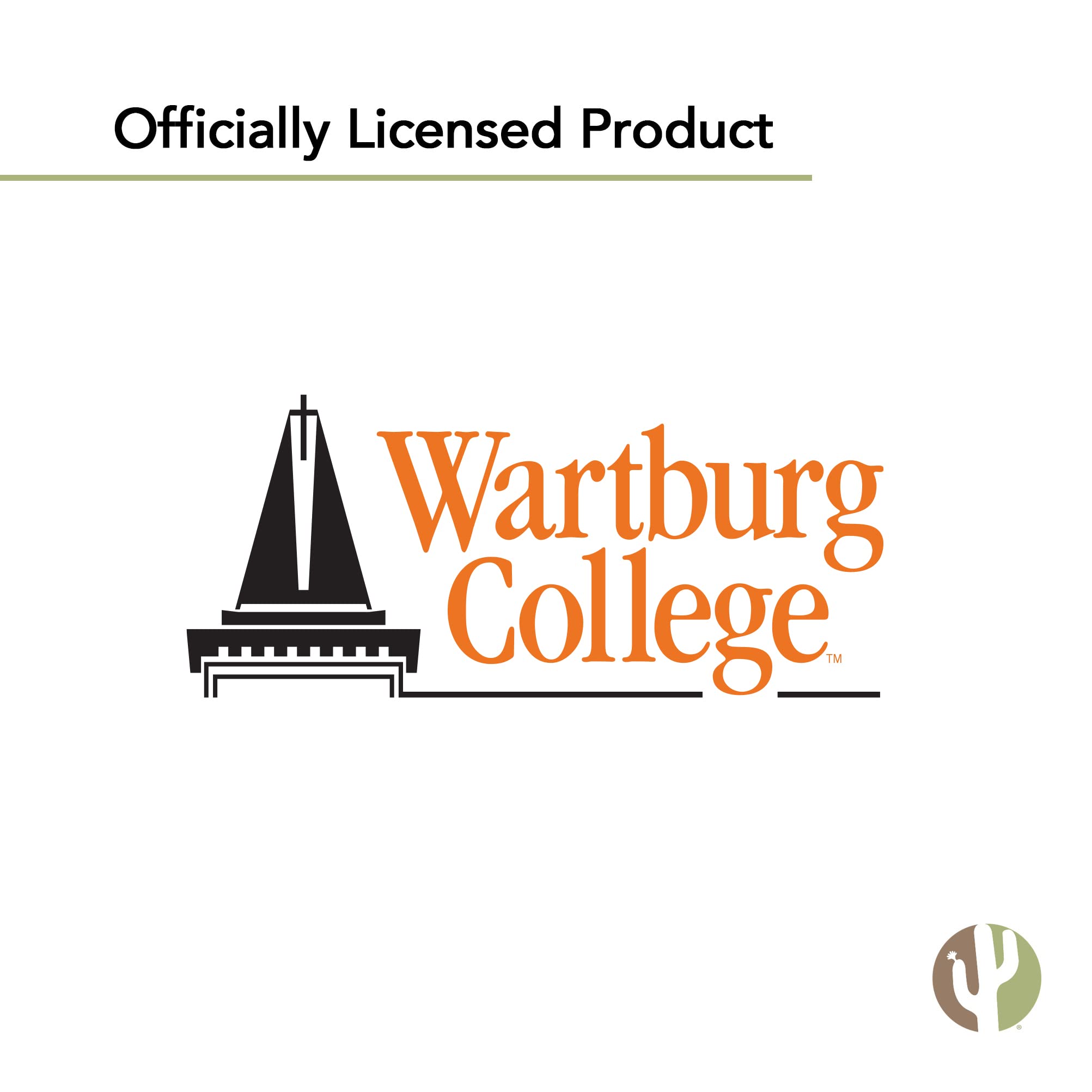 Desert Cactus Wartburg College Knights Vinyl Decal Sticker - Waterproof Laptop, Water Bottle, Car, Scrapbook Decor (IND 00007A) - Perfect for College Dorm, School Spirit, and Fan Accessories