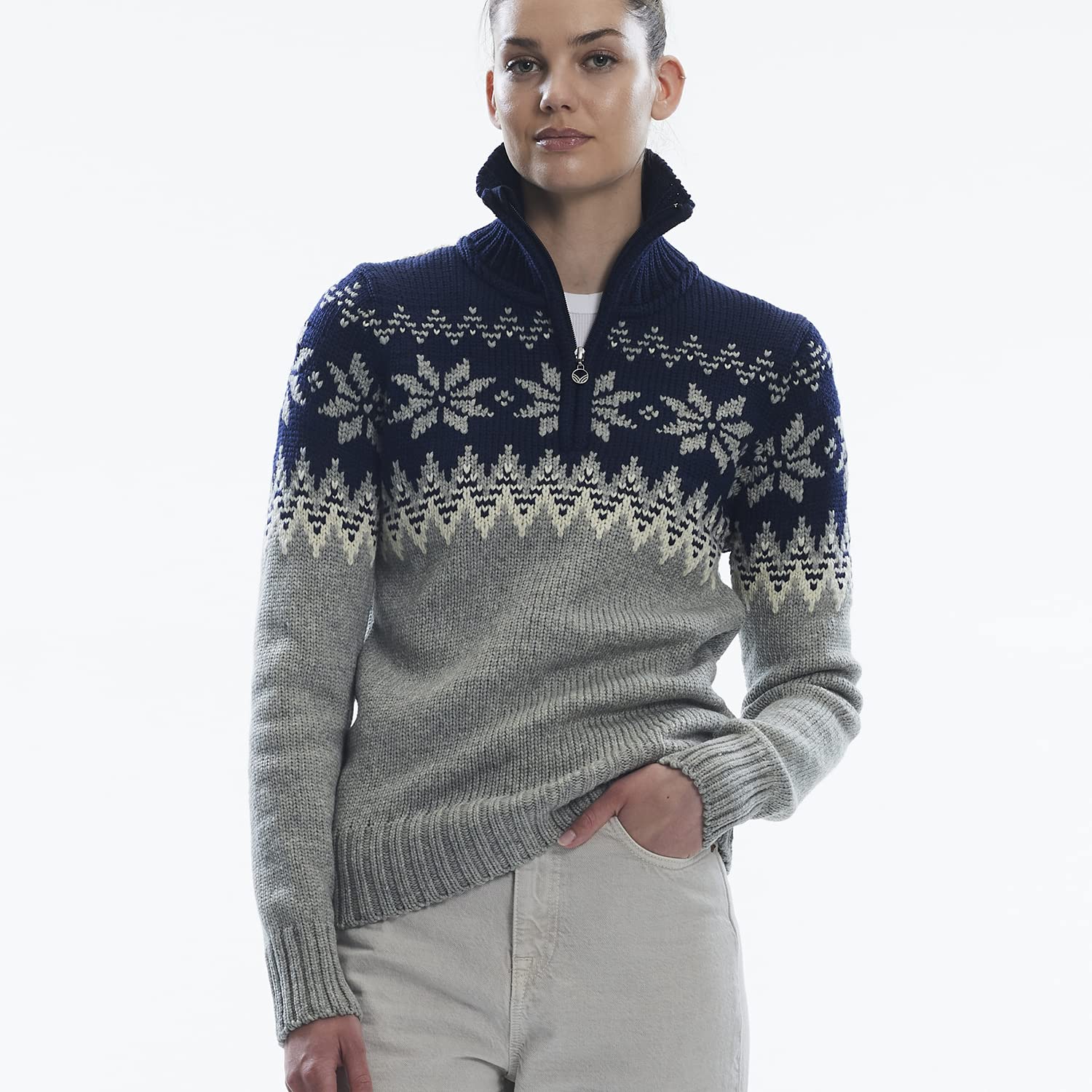 Dale of Norway Myking Women's 100% Merino Wool Sweater - Soft Warm Pullover for Women - Modern Feminine Fit Ladies Knitwear - Perfect for Winter, Outdoor Activities & Casual Wear