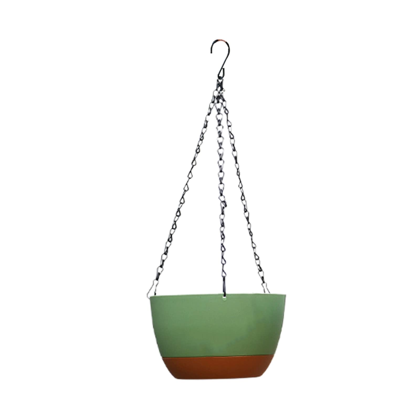 Modern Hanging Plant Pots with Drainage Holes & Detachable Base - Resin Flower Planters for Indoor Outdoor Garden, Balcony, Patio Decor - Ideal for Succulents, Herbs & Small Plants