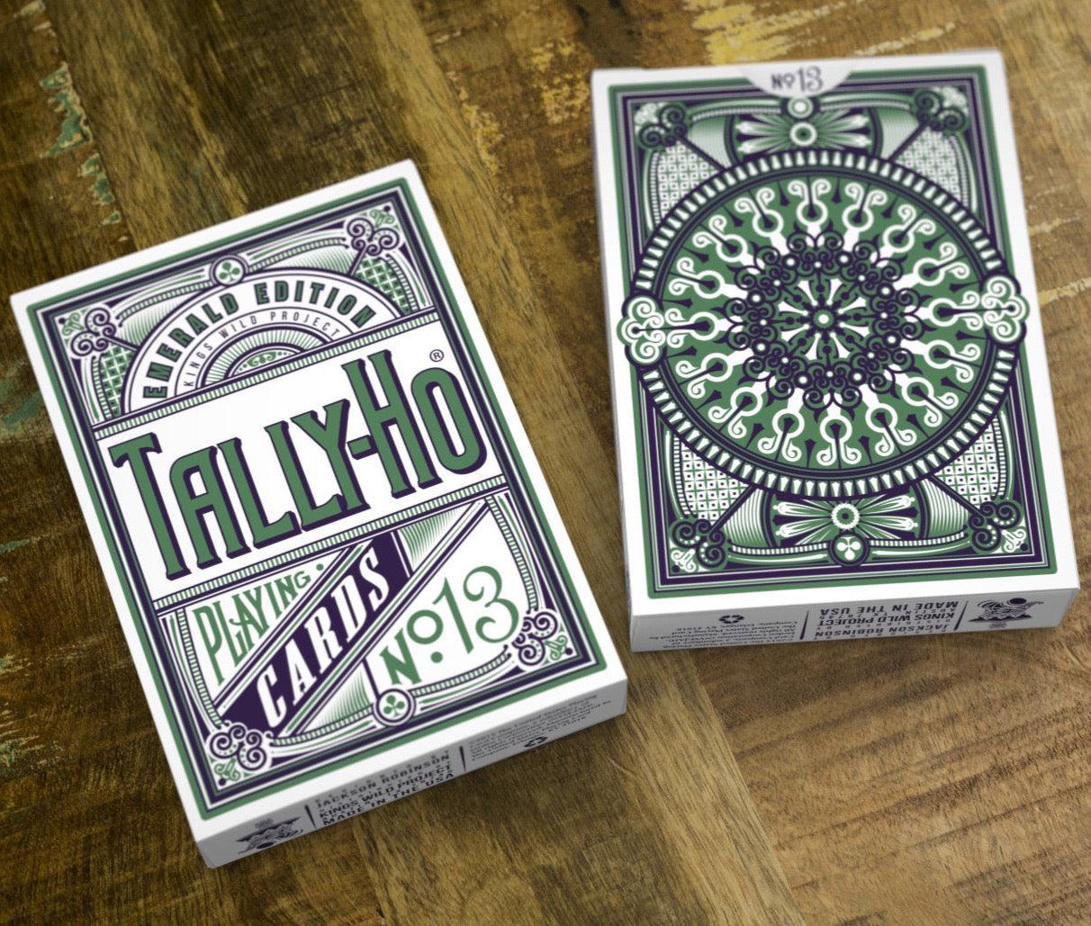 Premium Emerald Green Tally Ho Playing Cards - Luxury Display Deck for Collectors, Cardistry & Magic Performances - Perfect for Poker Nights, Gifts & Professional Card Tricks