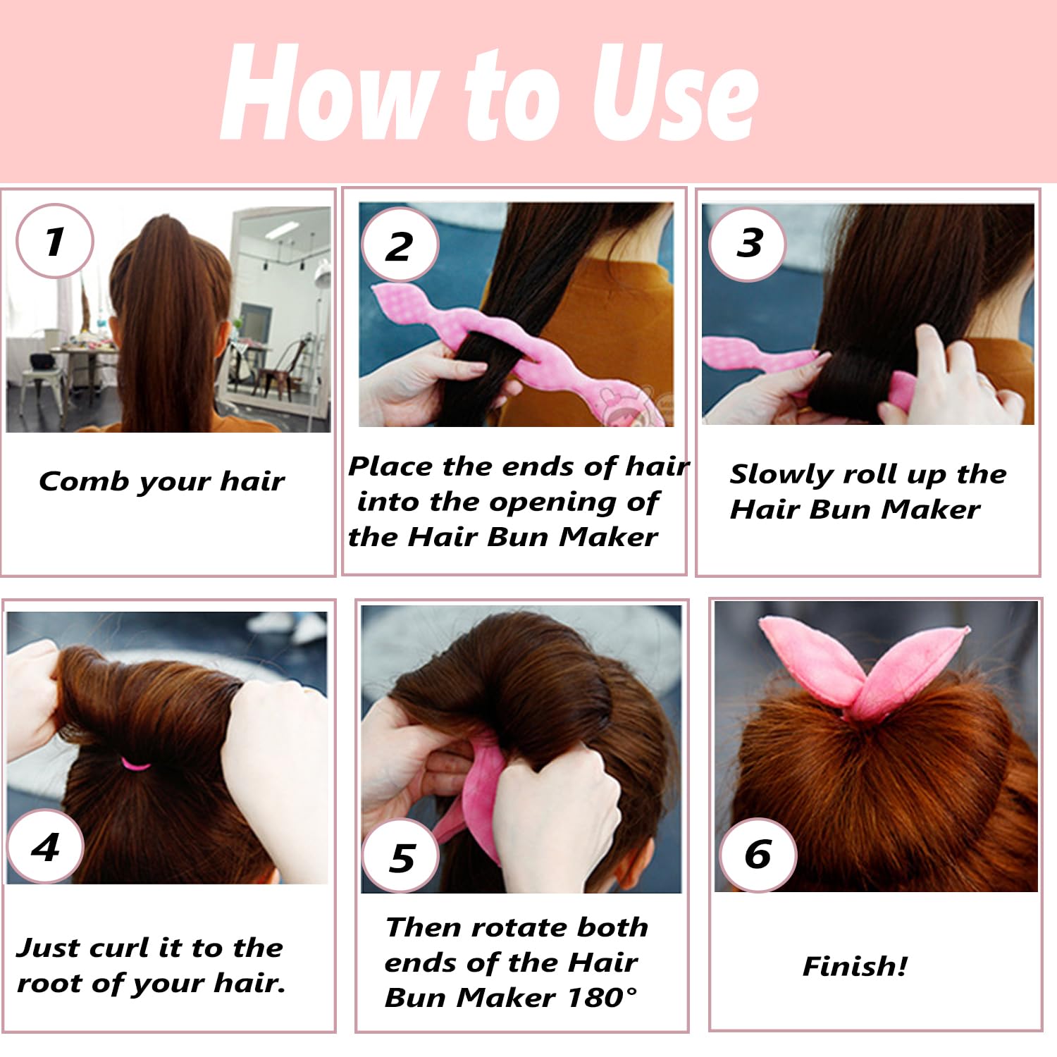 Deft Hair Accessories Set for Women & Girls | French Twist Bun Maker, Rabbit Ear Twister & Polka Dot Braiding Tool | Quick Hairstyling for Parties, Weddings & Everyday Looks