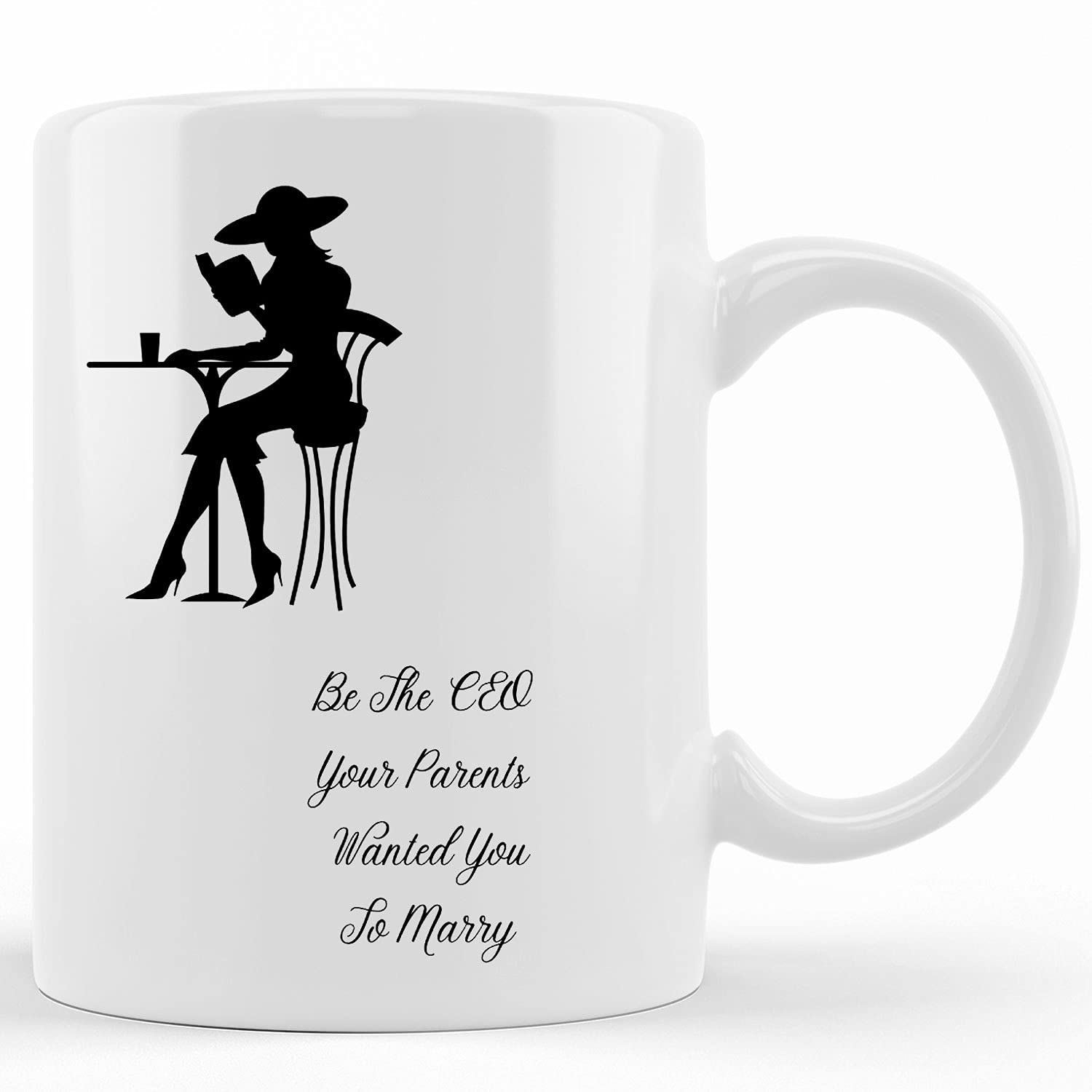 Personalized 'Be The CEO Your Parents Wanted You To Marry' Coffee Mug - 11oz & 15oz Ceramic Novelty Mug with White Exterior & Colorful Interior - Perfect Graduation, Christmas & Birthday Gift for Professionals - Great for Office Use, Home Decor & Motivational Gifting