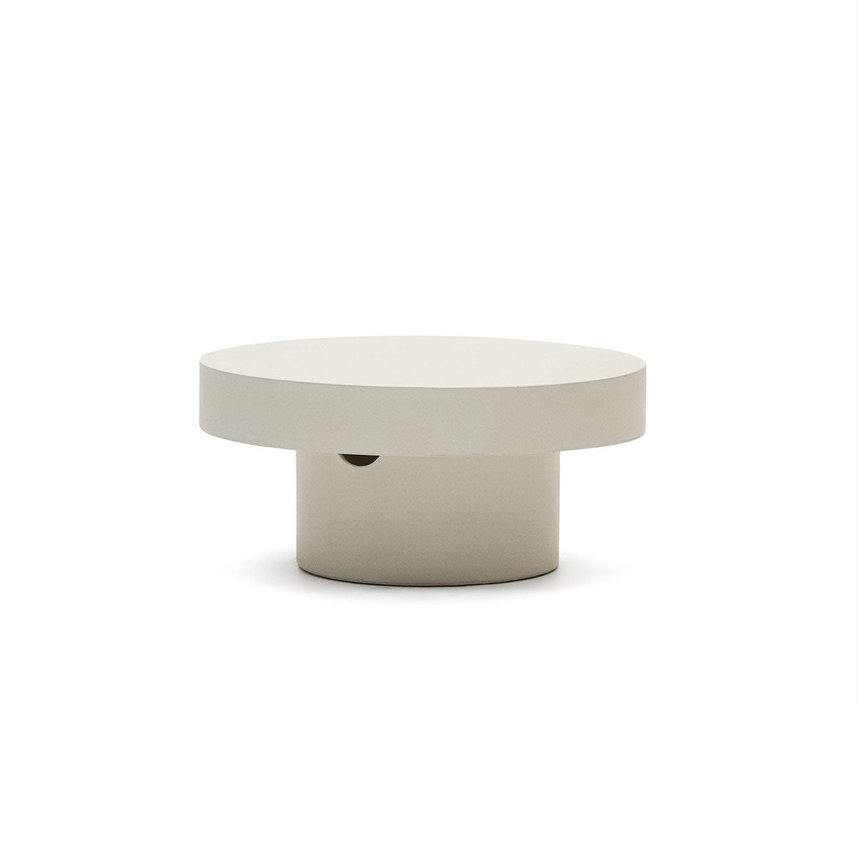 Round Outdoor Coffee Table - Weather-Resistant Aiguablava Design for Patio, Garden, and Poolside Relaxation