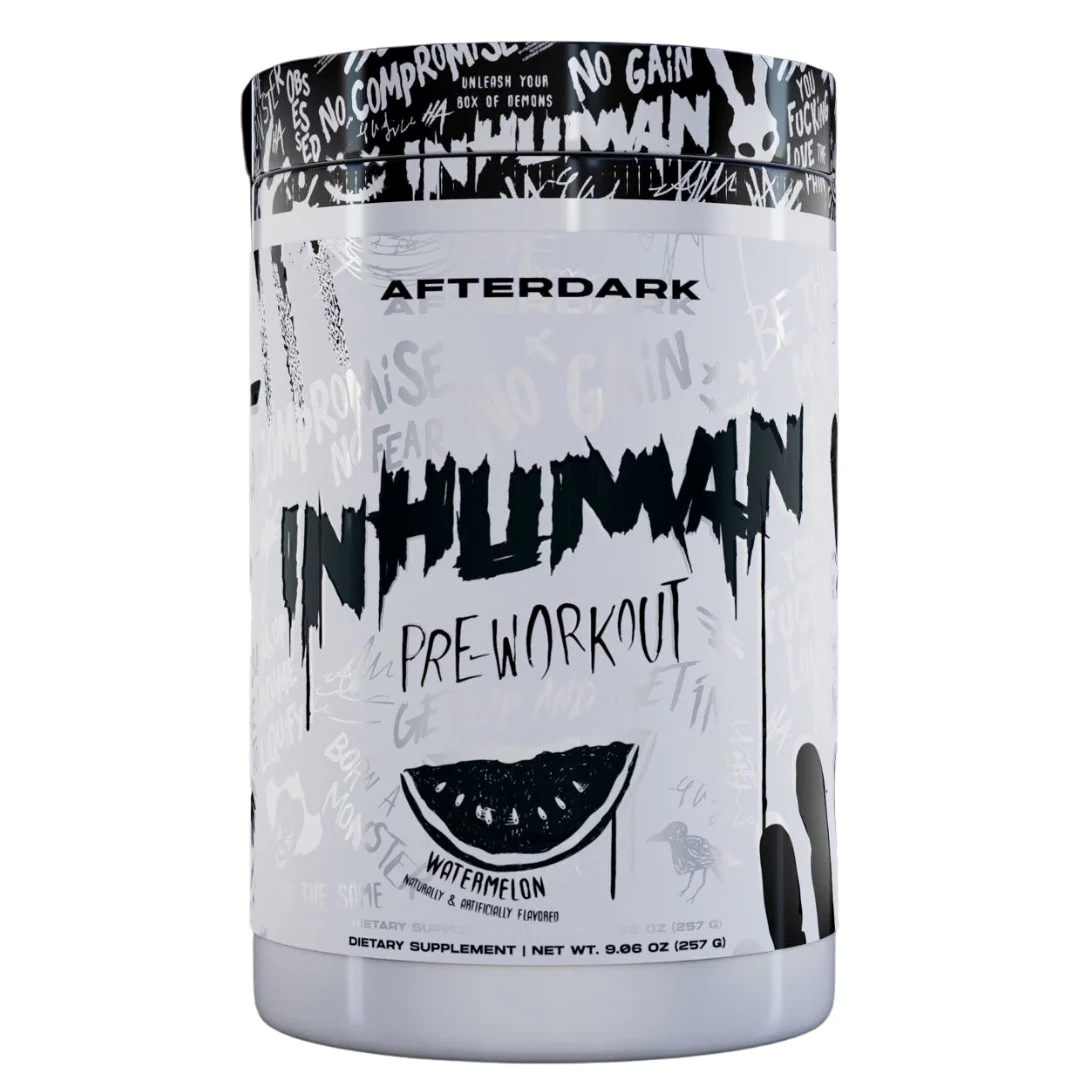 AfterDark InHuman Pre Workout Powder 257g - Energy Booster & Muscle Performance Supplement for Gym, Bodybuilding & Intense Workouts
