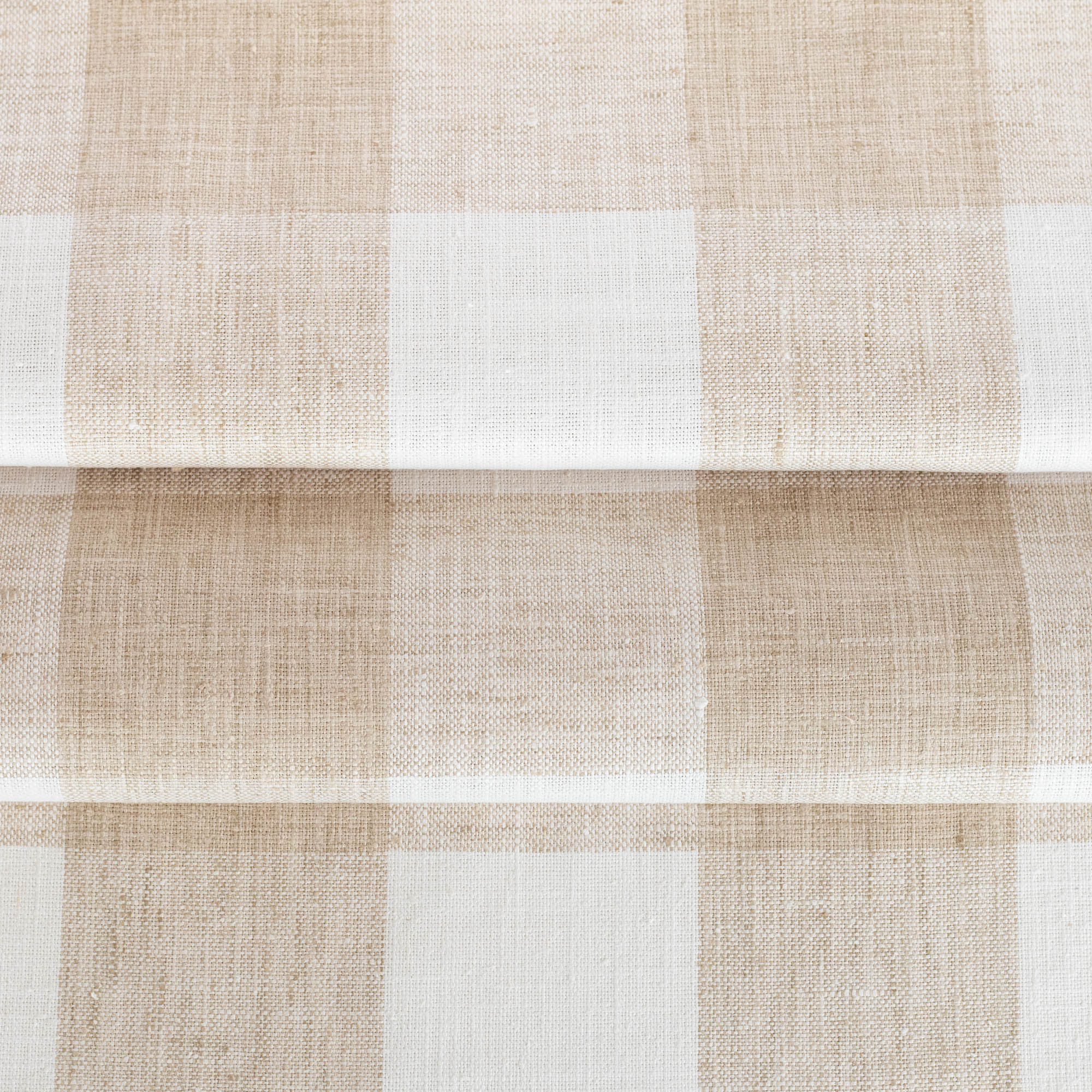 Oliver Check Fabric - Natural Cotton Plaid Textile for Home Decor, Upholstery & DIY Sewing Projects | Perfect for Curtains, Pillows & Table Runners